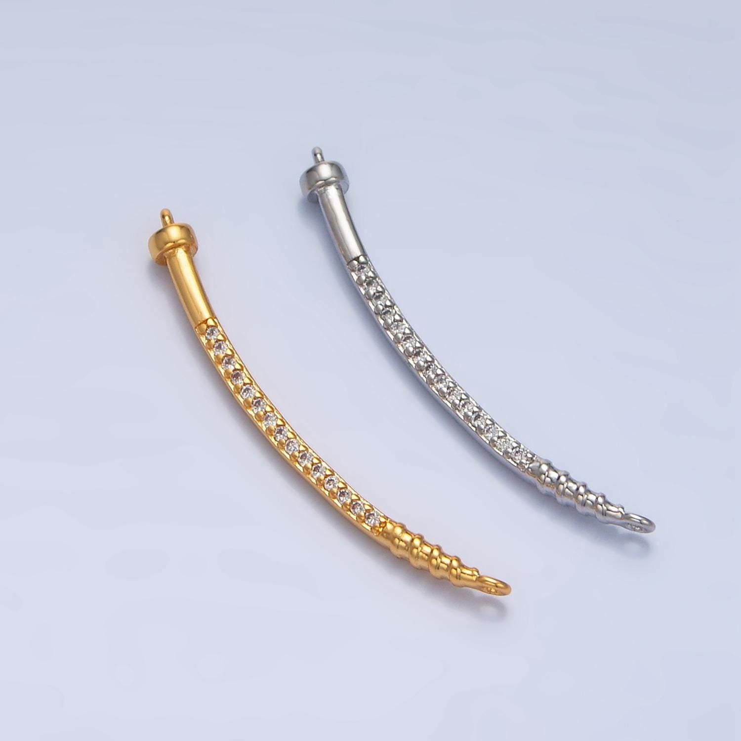 Dainty gold filed nail connector for bracelet necklace component jewelry making supply f-131