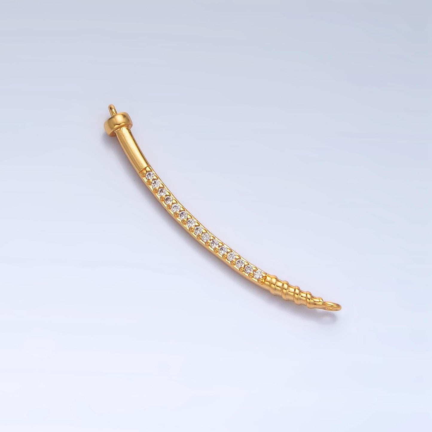 Dainty gold filed nail connector for bracelet necklace component jewelry making supply f-131