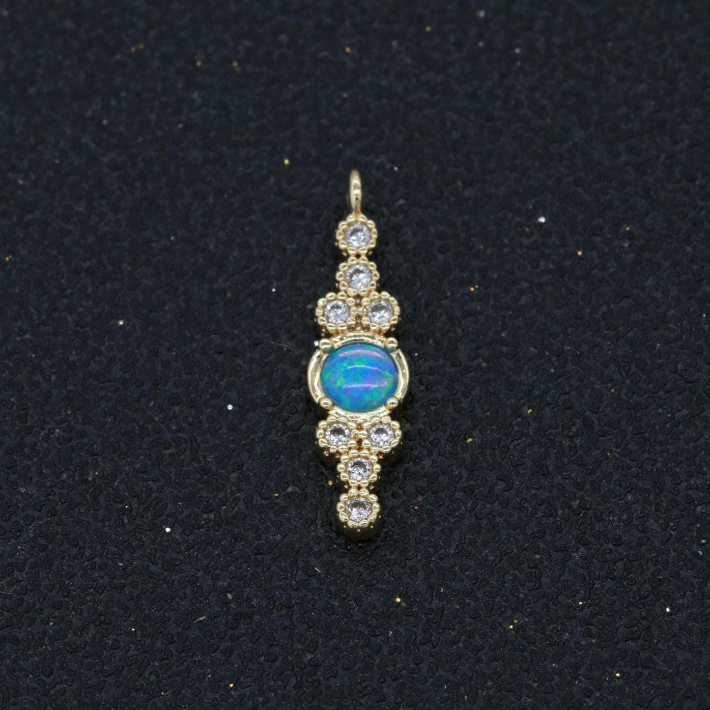 Dainty opal charm gold round charm 14k gold fill bubble charm for bracelet necklace earring component dangle charm supply