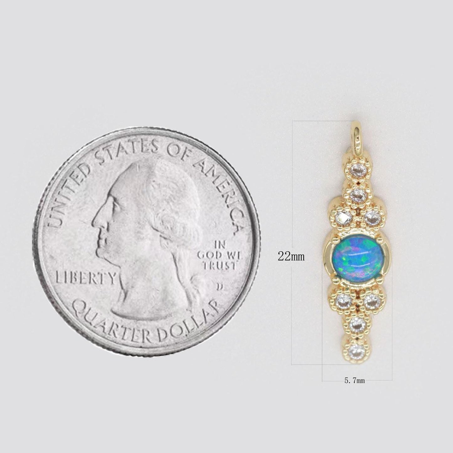 Dainty opal charm gold round charm 14k gold fill bubble charm for bracelet necklace earring component dangle charm supply
