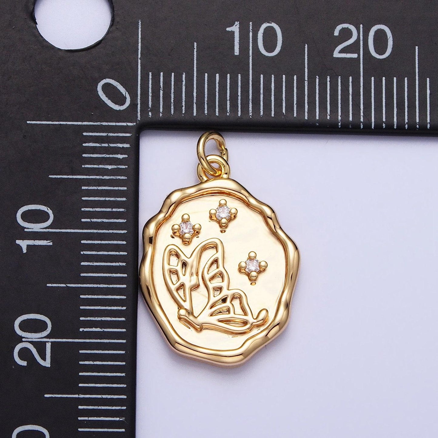 Dainty gold butterfly charm cubic animal charm mariposa monrach pendant dangle charms for bracelet necklace earring supply component e415