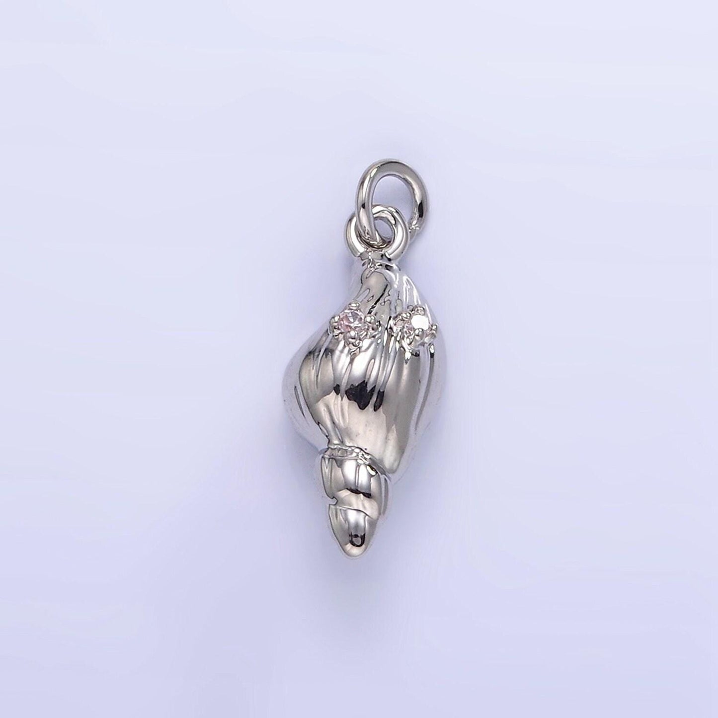 18k gold filled sea shell conch shell charm e-390