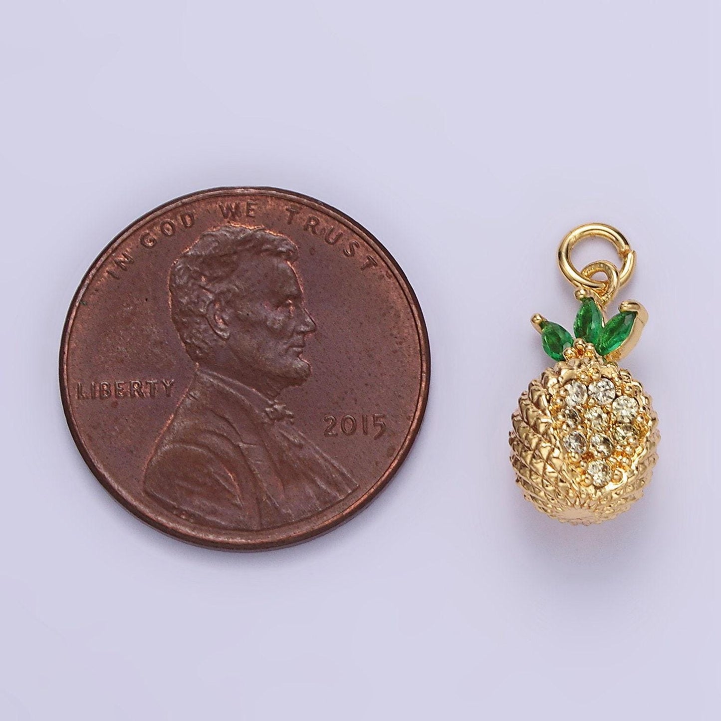 Cubic gold pineapple charms 24k gold filled pineapple pendant dole fruit charm for bracelet necklace for diy jewelry making supply e367