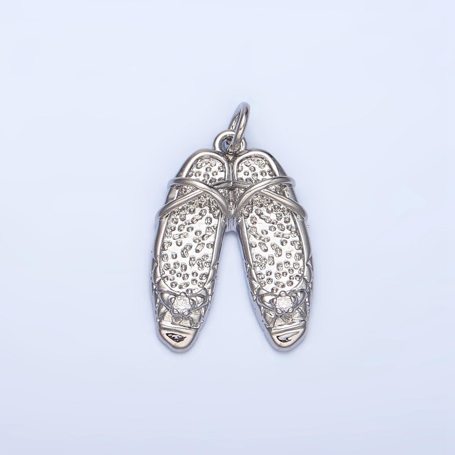 Dainty ballerina shoes dangle charm minimalist jewelry making gift for ballet girls pendant e-338