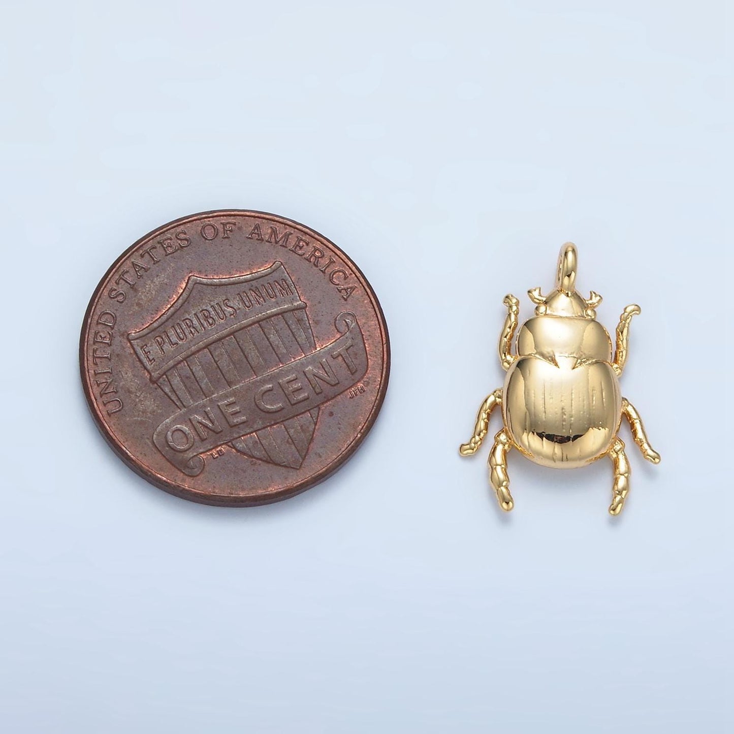 Dainty 14k gold filled beetle pendant insect charm bracelet necklace for diy jewelry making supply e325