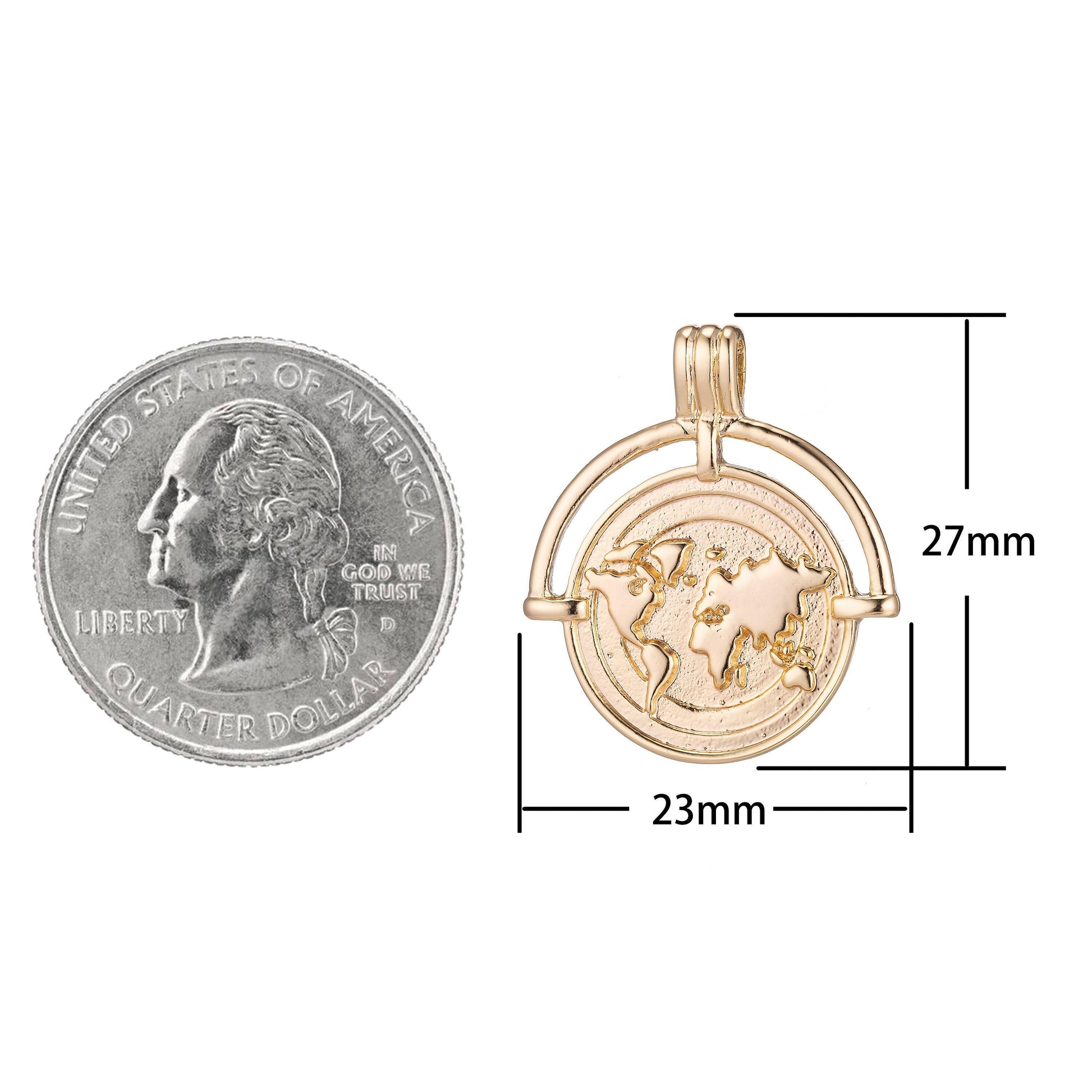 1pc silver or gold charm planet of the universe pendant, round map pendant, world continent diy jewelry necklace,flat earthcharm e-279