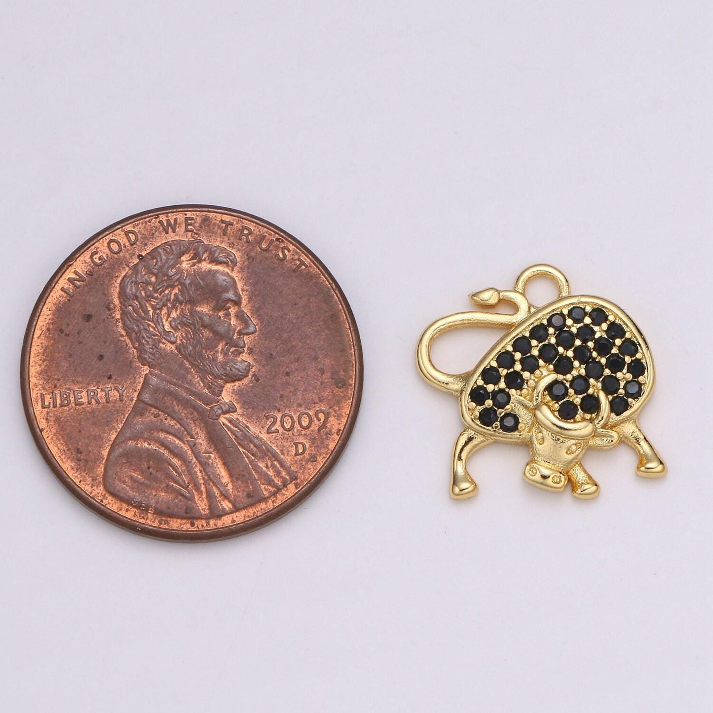 1pc 24k gold micro pave black, clear, teal ox charm,cubic zirconia bull pendant charm,gold cow charmfor diy jewelry, e154,155,156