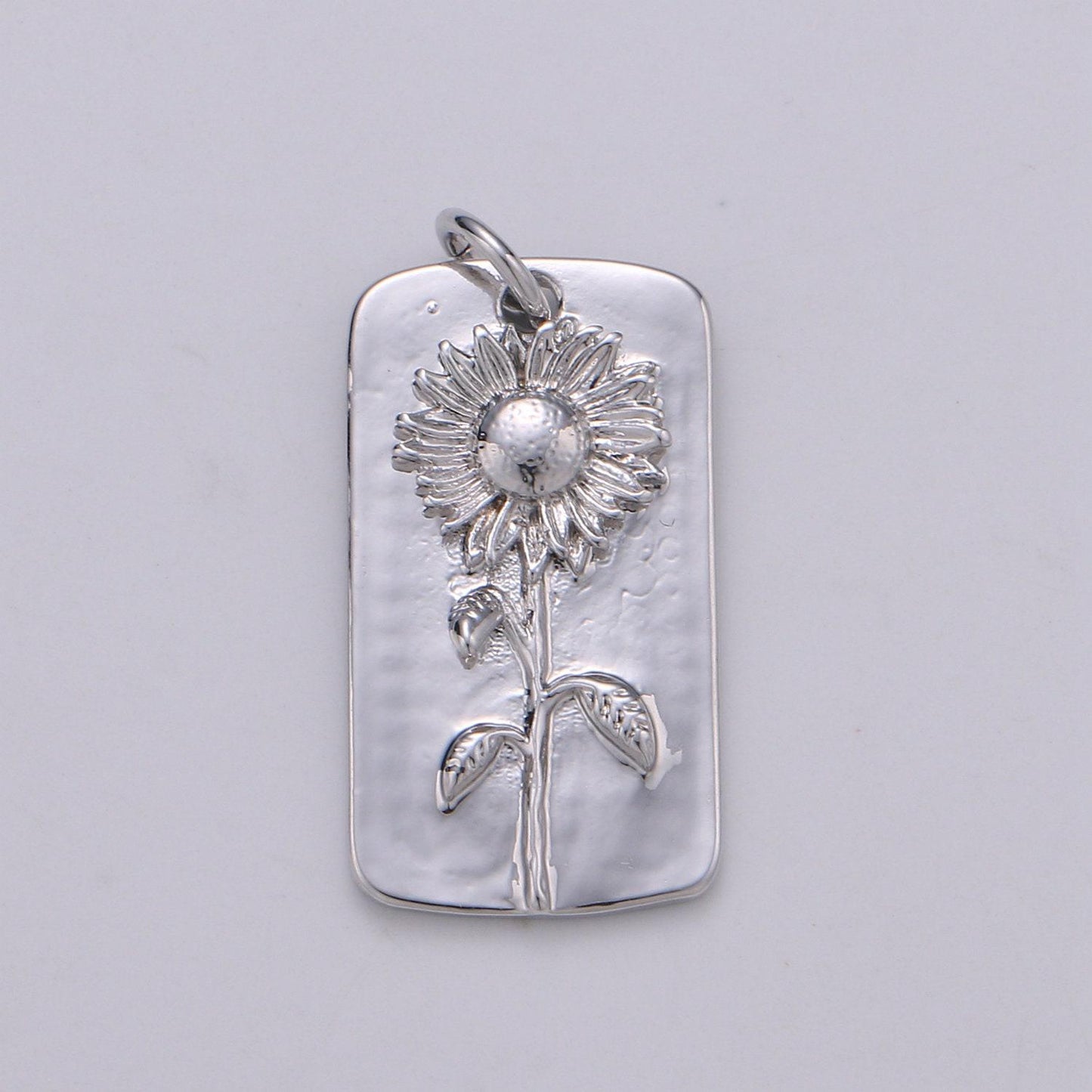 1x white gold flower charms, wild flower pendant, dainty sun flower poppy daisy rose charm for necklace floral jewelry, d-844~d-852