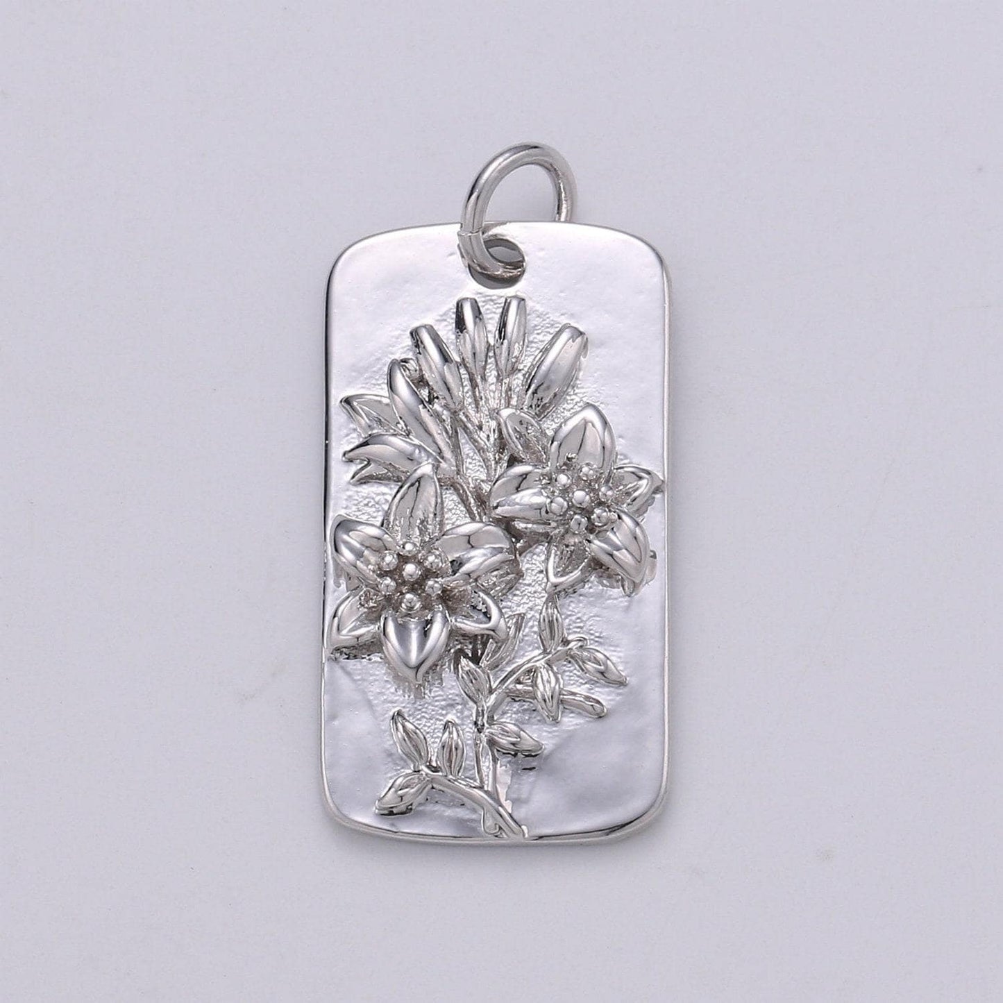 1x white gold flower charms, wild flower pendant, dainty sun flower poppy daisy rose charm for necklace floral jewelry, d-844~d-852