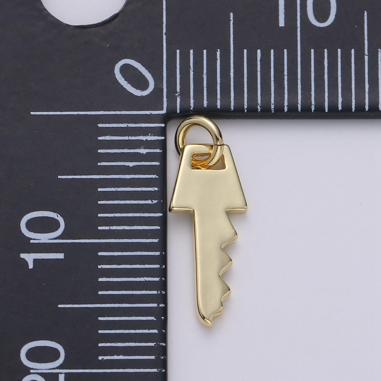 1pc 14k gold key pendant charm, dainty key pendant charm, lock pendant, for men jewelry making supply