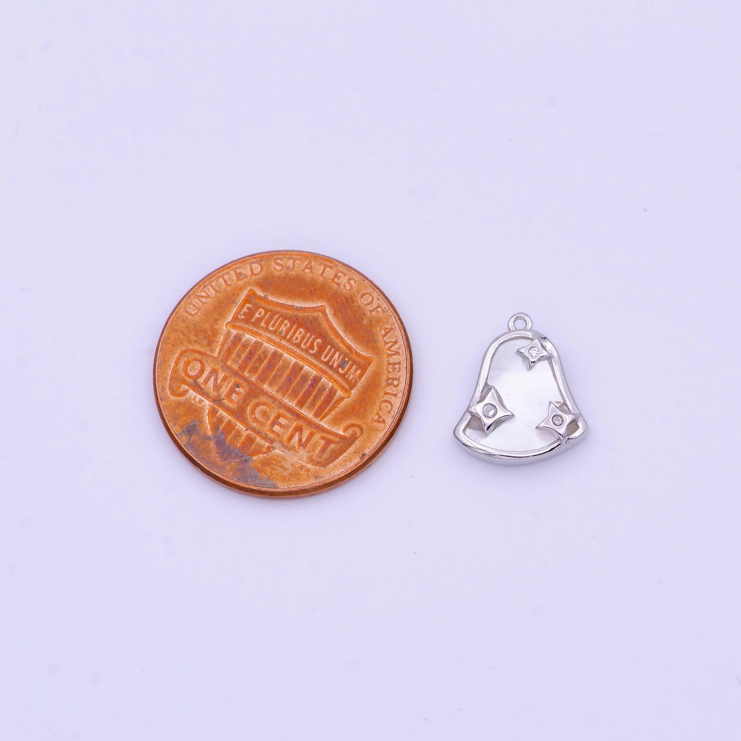 Mini gold bell charm silver christmas star charm inspired for necklace bracelet earring d-509