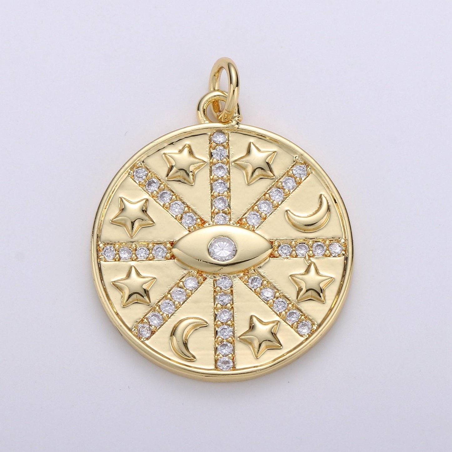 Medallion lucky charm ,24k gold  medallion,medallion lucky charm,medallion elephant luck,horseshoe luck,irish luck medallion chgf 1506