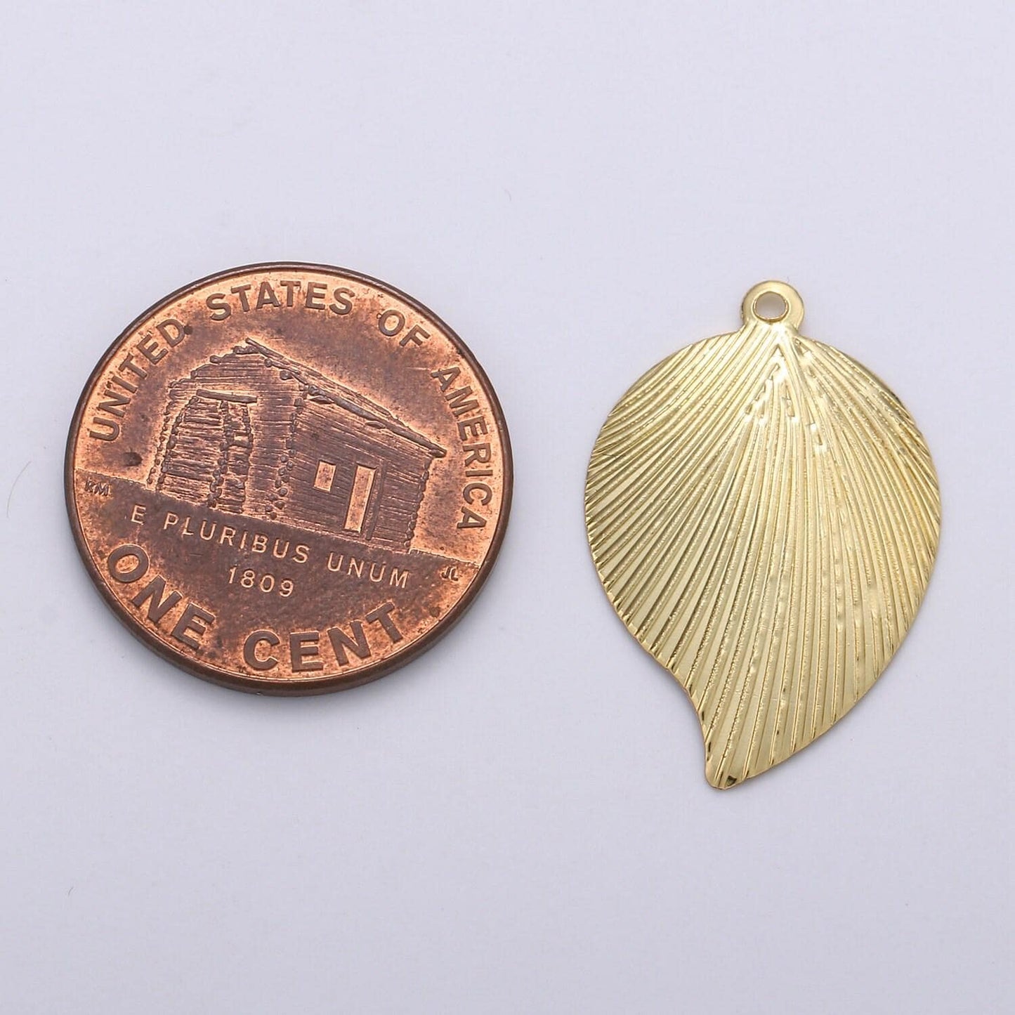 Dainty flat leaf charm pendant gold leaf petal charm for diy jewelry making 24k gold findings