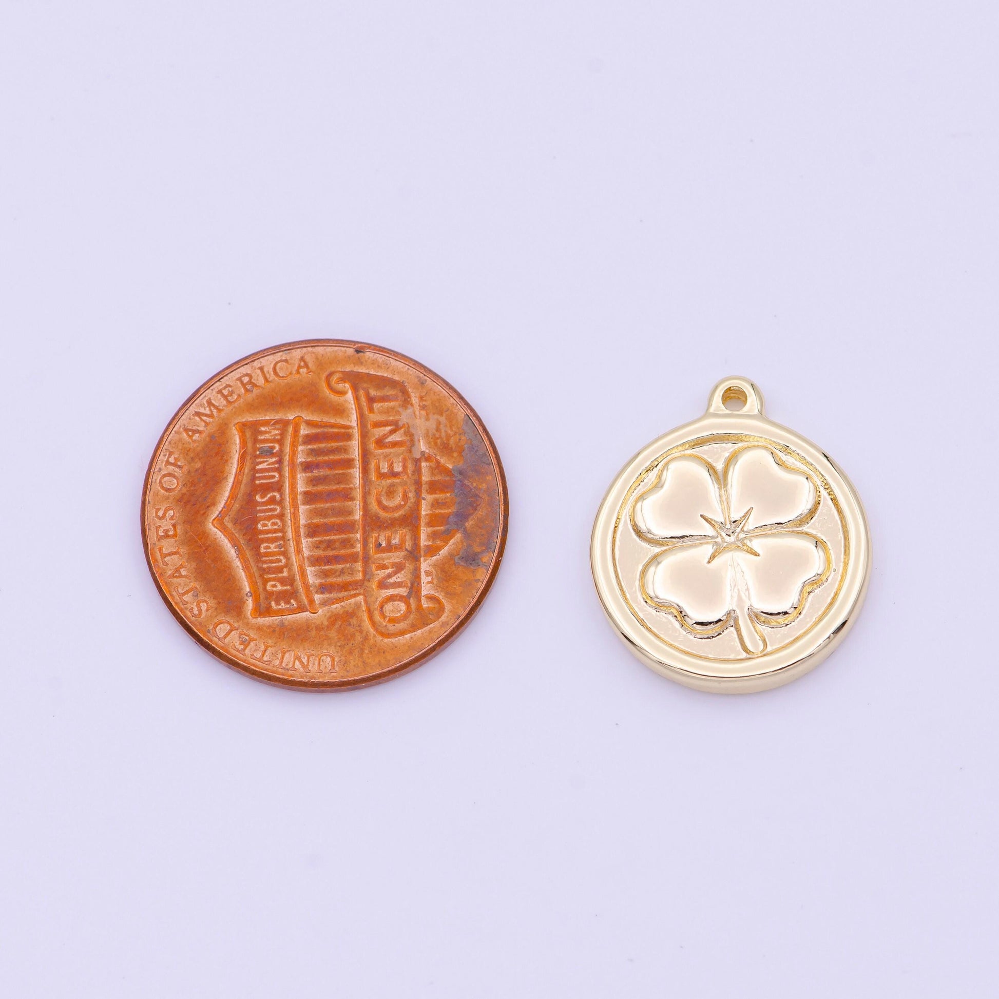 Mini shamrock charm gold clover charm silver clover charm mini lucky charm for saint patrick day earring bracelet necklace supply d-398