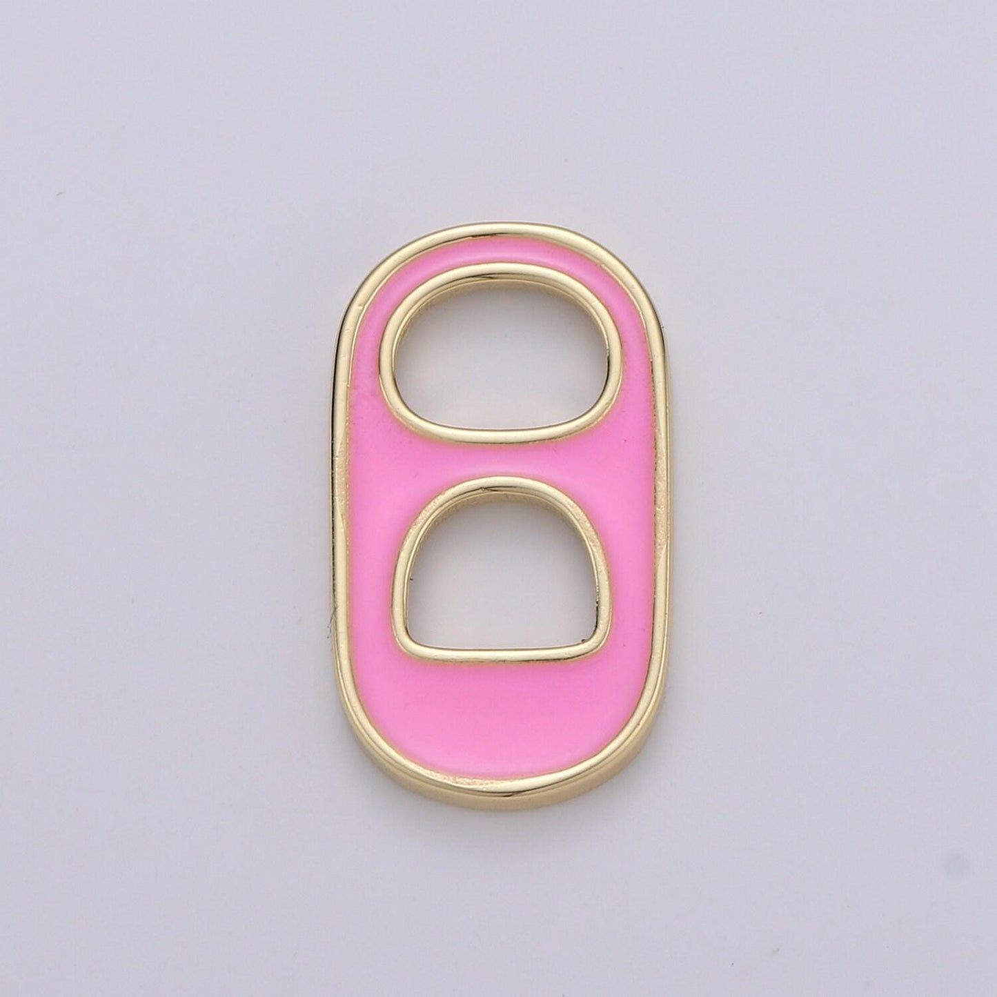 14k gold soda tab, pull tab, can tab pendant charm for bracelet necklace wholesale pendants and charms jewelry making craft supplies ,1402