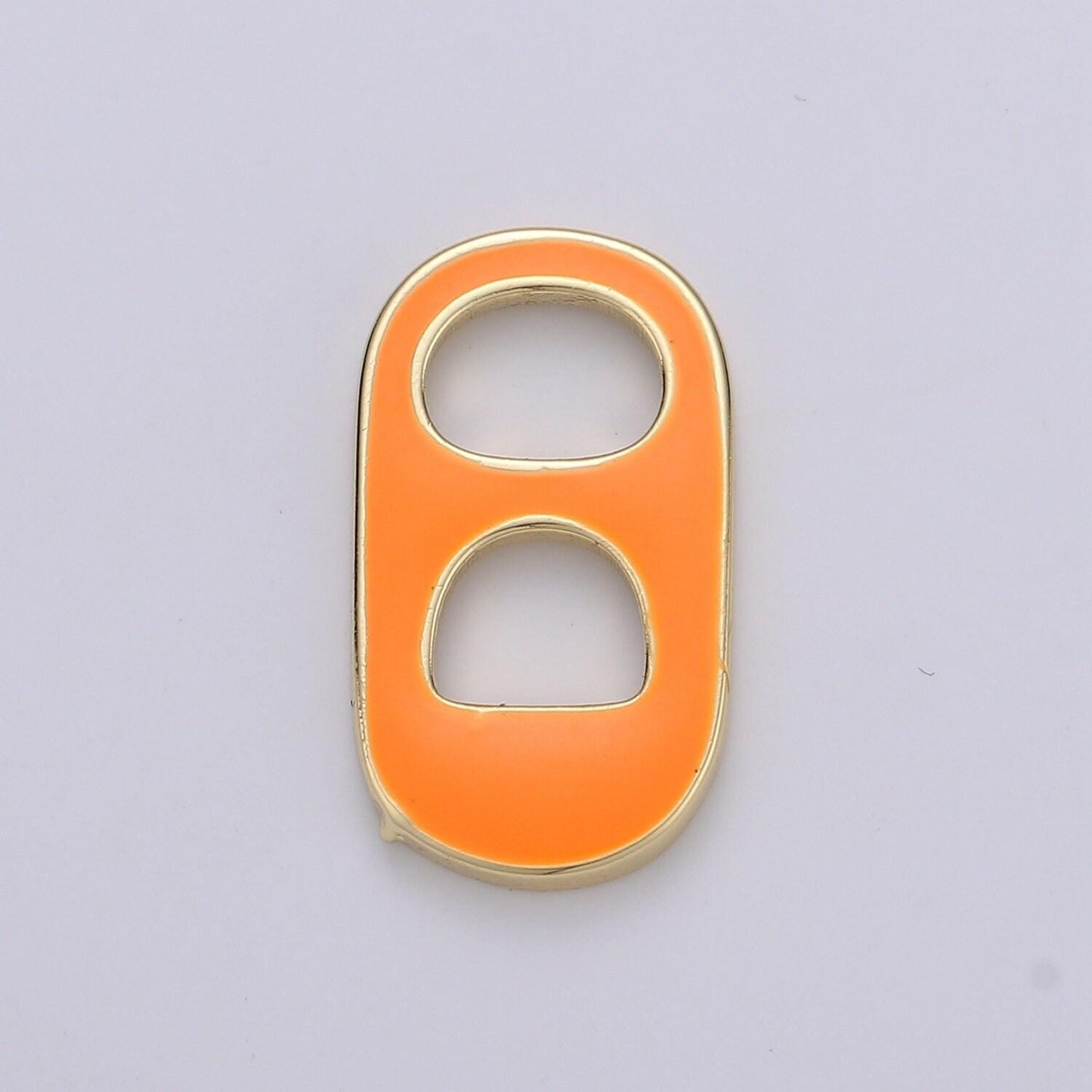 14k gold soda tab, pull tab, can tab pendant charm for bracelet necklace wholesale pendants and charms jewelry making craft supplies ,1402