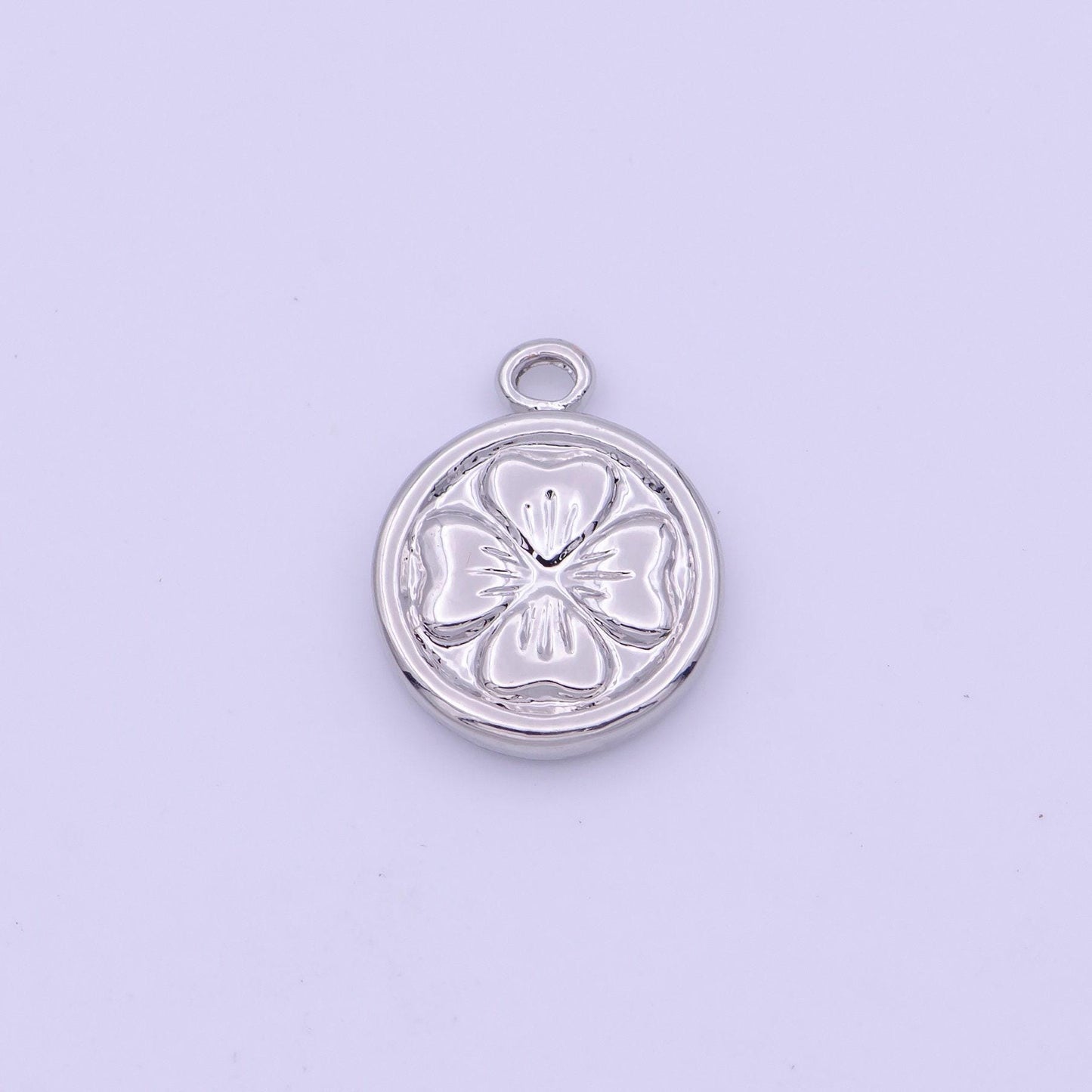 Mini gold clover charm silver clover charm mini lucky charm for earring bracelet necklace supply d-267