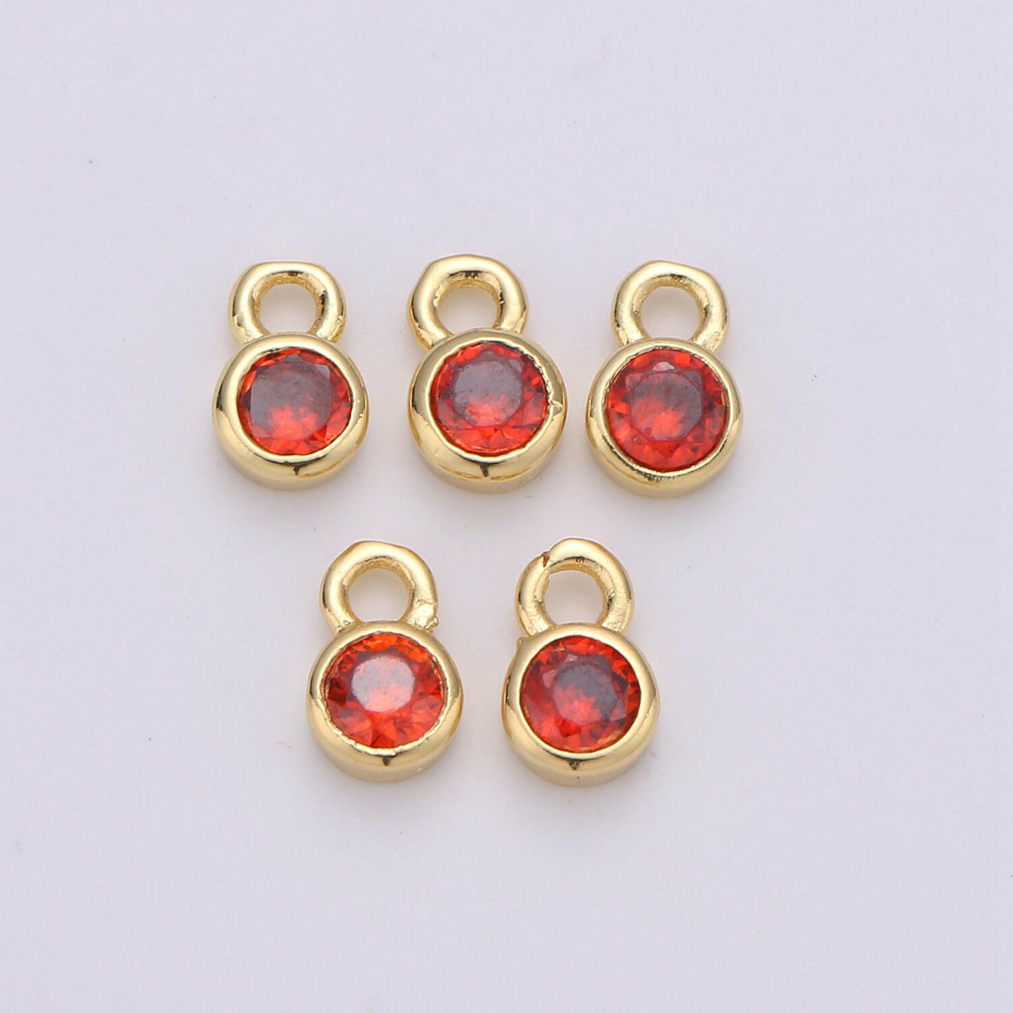 1pc 14k gold micro pave cz geometric pendant charm,micro pave cz circle pendant charm, charm,diy jewelry 4x6mm,chgf-1039-50
