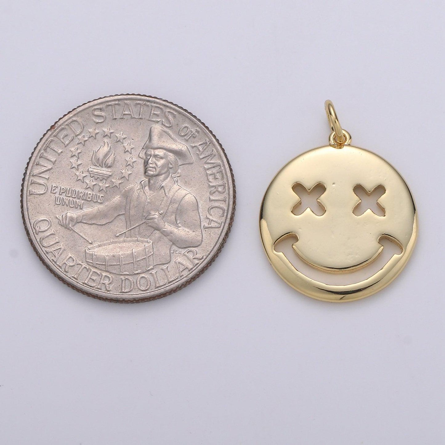 Double sided gold happy face charm smile face charms emoticon silver round charm,dainty smile charm summer trend jewelry chgf-1154