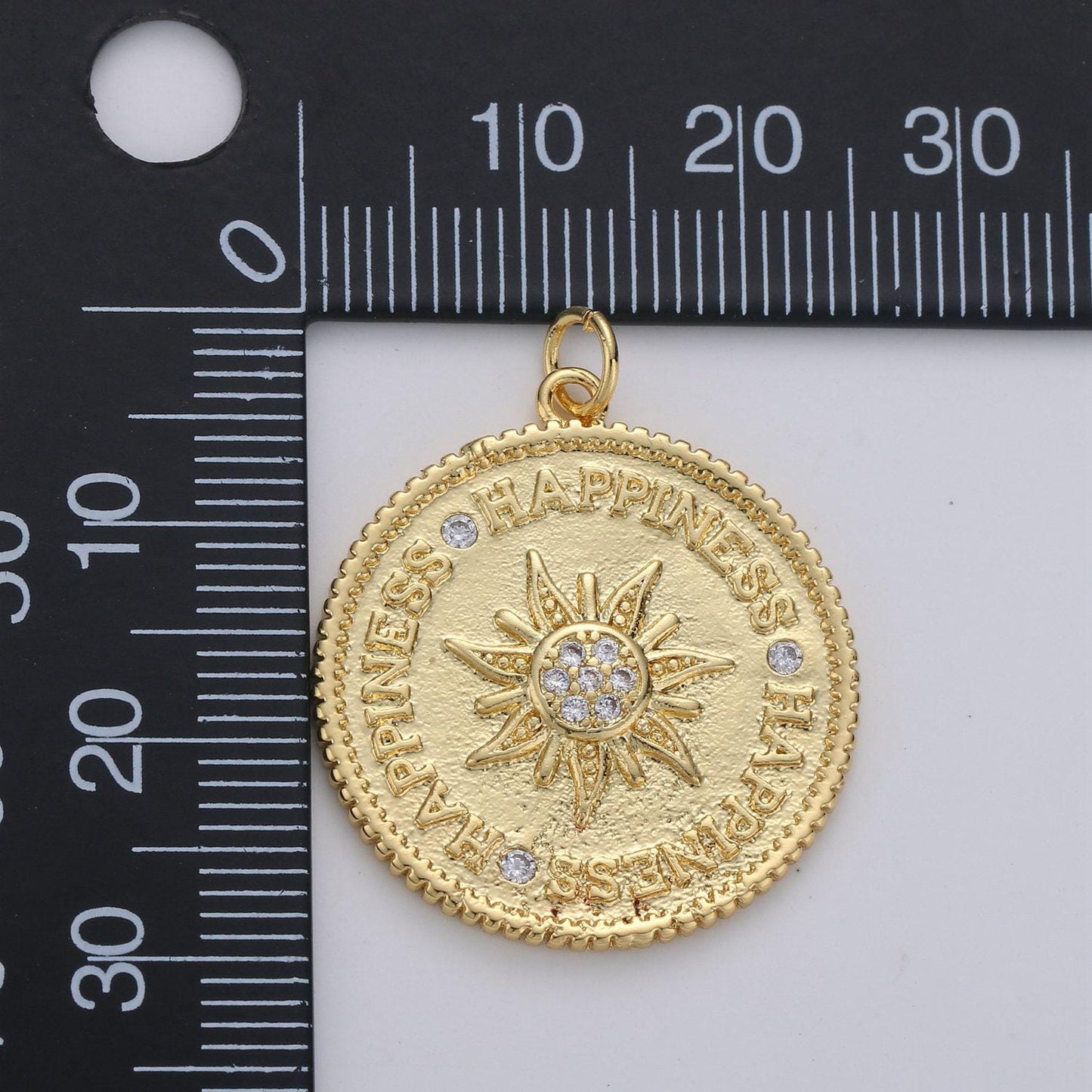 Sunburst pendant, gold sun medallion, celestial sunburst charm, celestial sun pendant for jewelry supply chef 1147