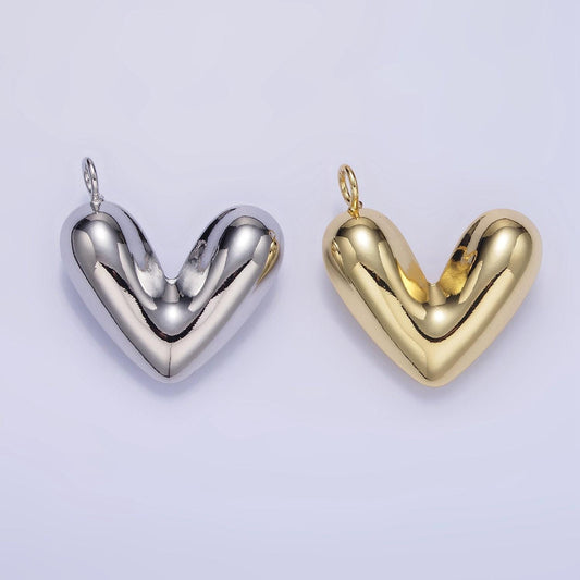 Dainty heart balloon charm 24k gold filled minimalistic bright love pendant for bracelet necklace | d060