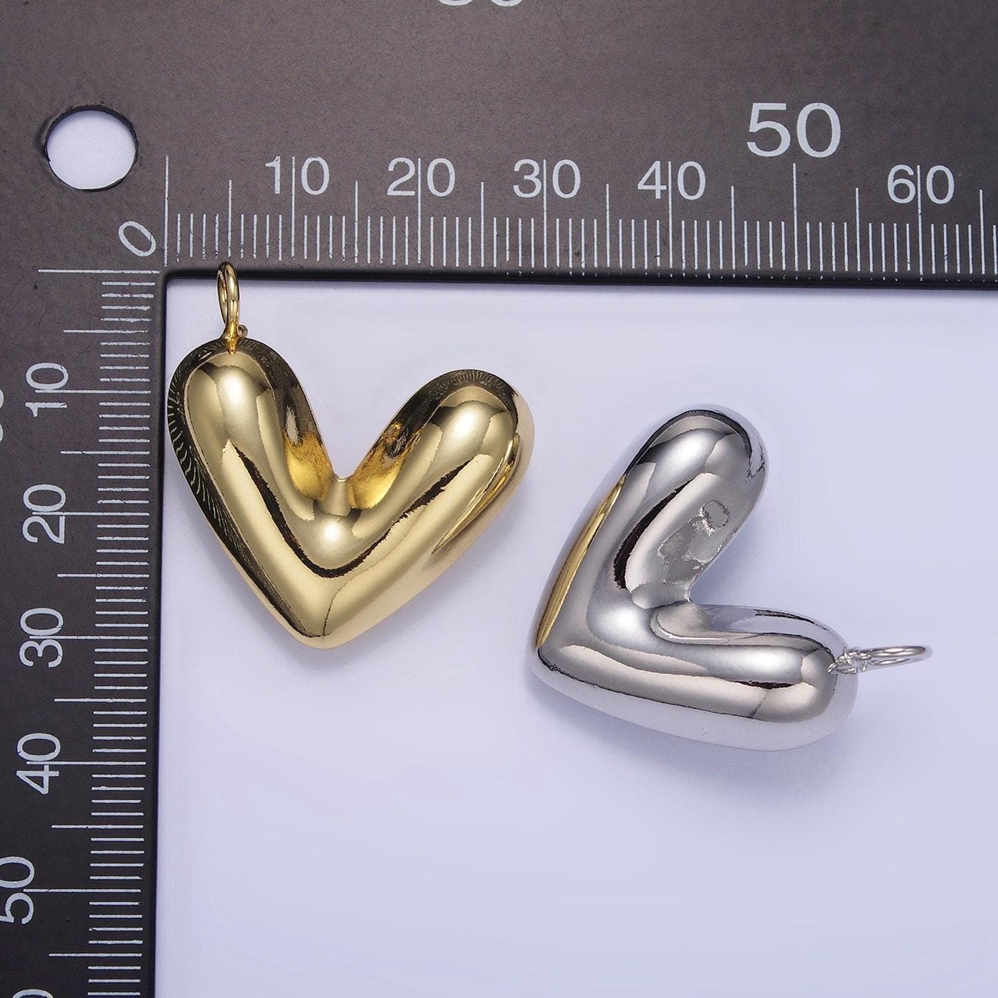 Dainty heart balloon charm 24k gold filled minimalistic bright love pendant for bracelet necklace | d060