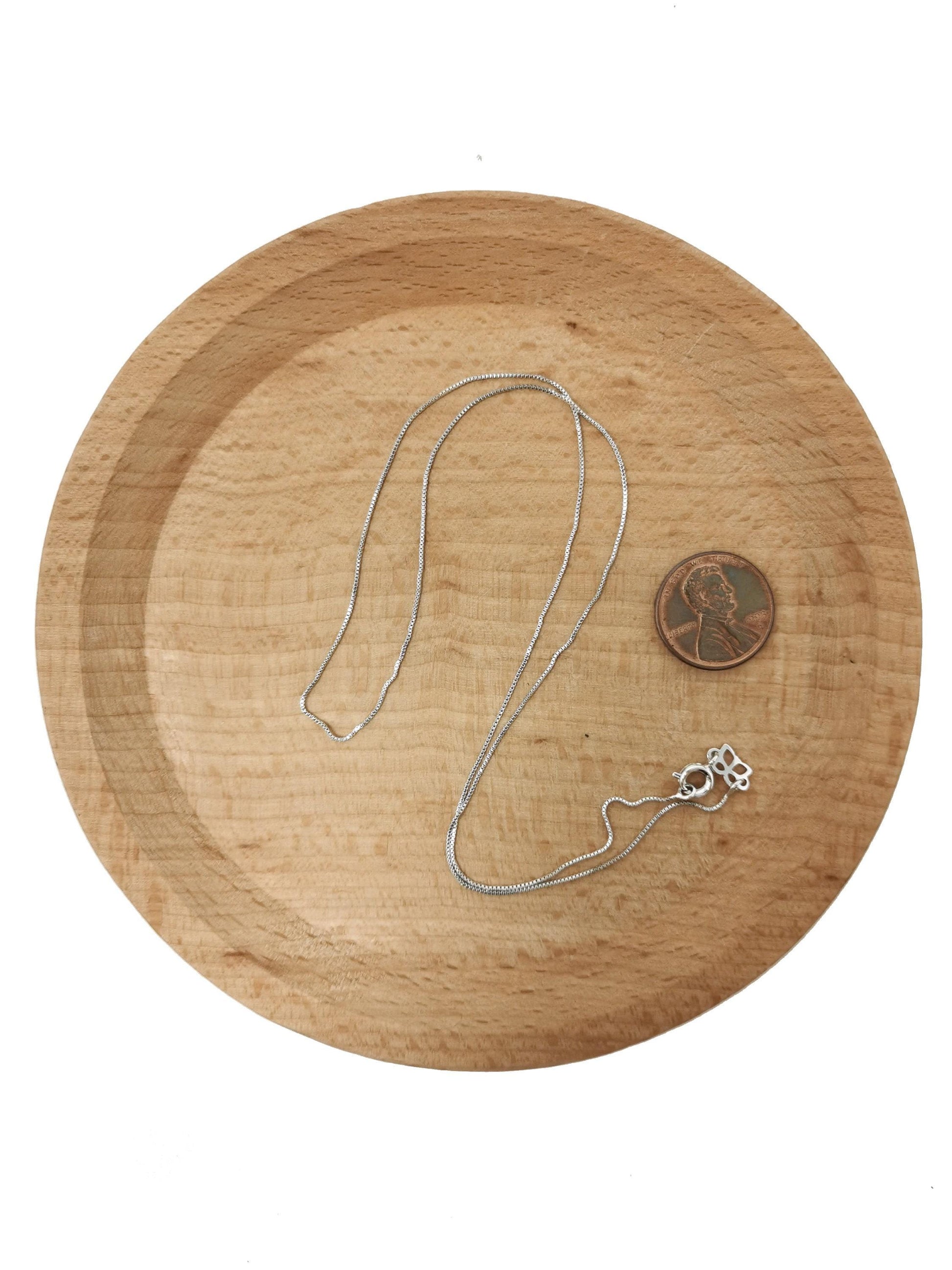 1pc 17.7'' ready to wear white gold square box chain necklace, layering dainty box white chain for jewelry making, 637
