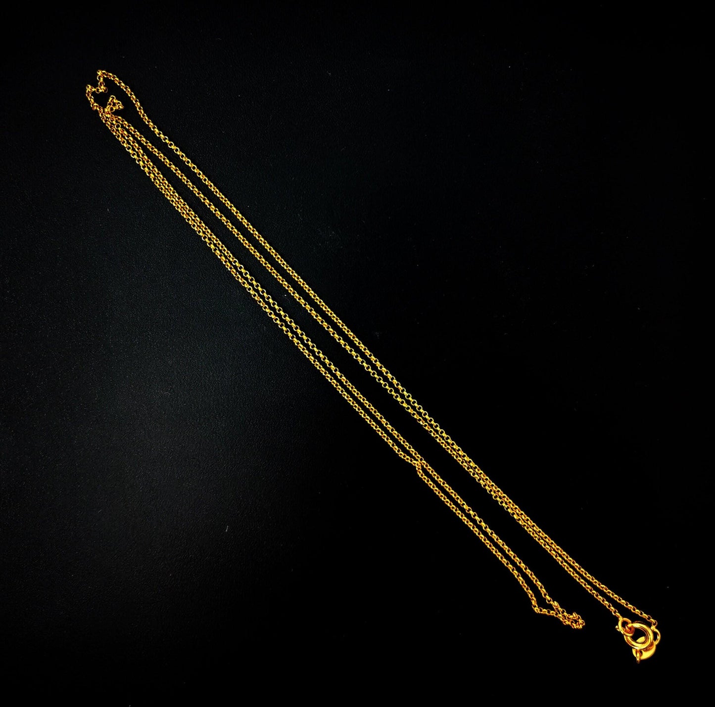23.5'' ready to use 24k gold thin rolo necklace chain, layering cable chain rolo dainty necklace, for pendant charm necklace,ch-425