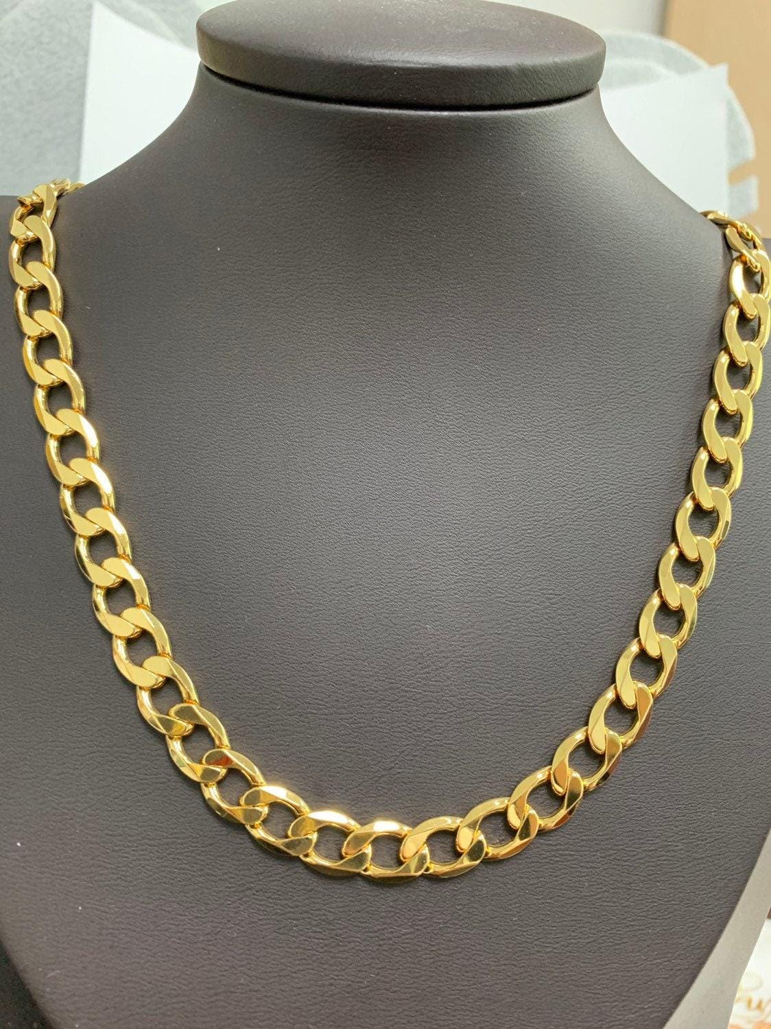 1pc 23.5'' ready to use bold gold cuban curb necklace chain, layer cuban curb chain thick necklace, pendant charm necklace making-219
