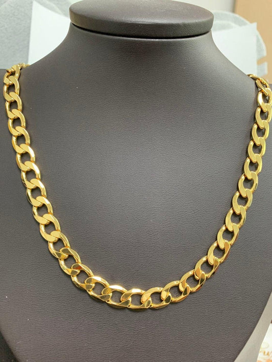 1pc 23.5'' ready to use bold gold cuban curb necklace chain, layer cuban curb chain thick necklace, pendant charm necklace making-219