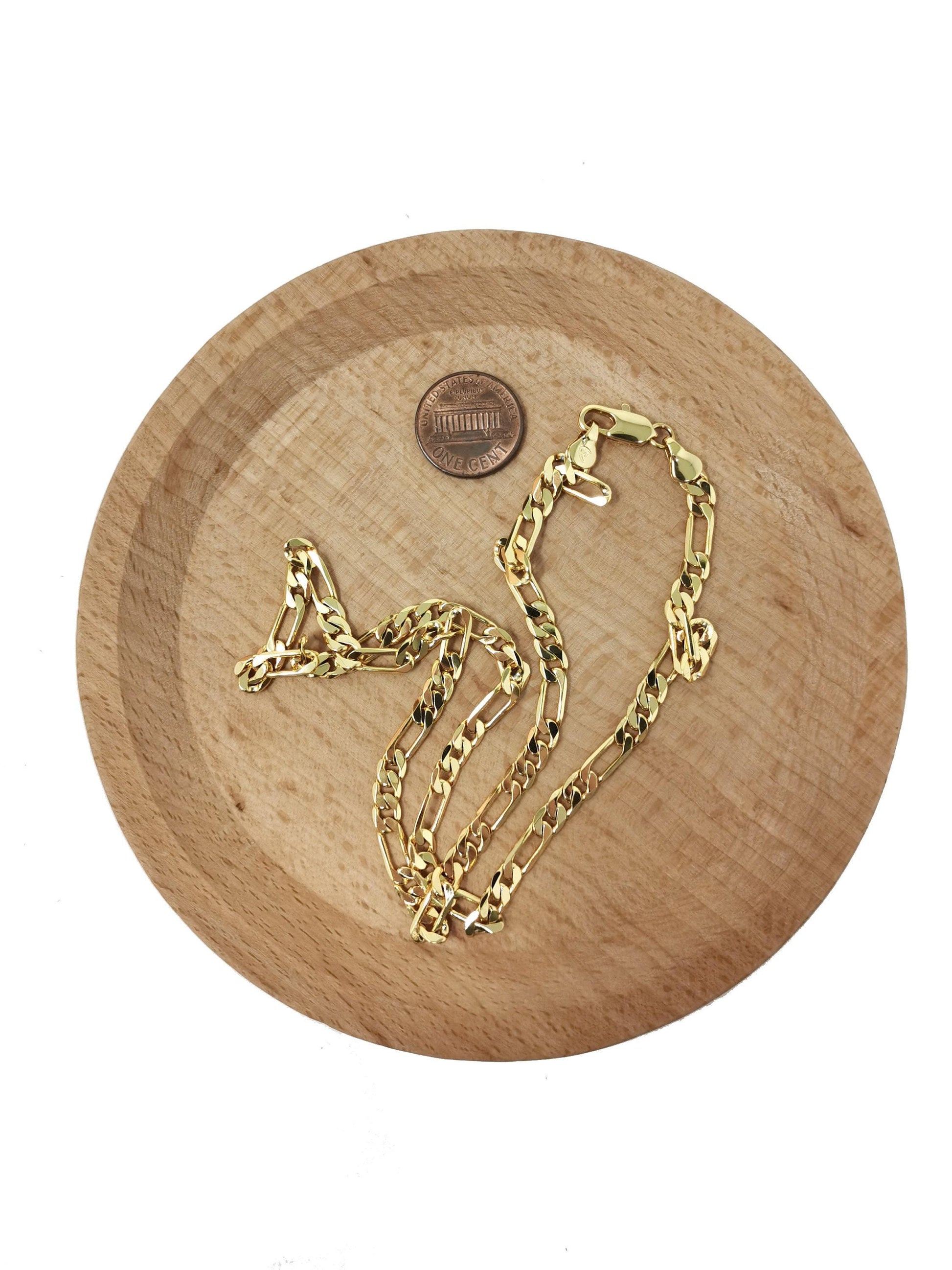 1pc 19.6'' ready to use gold figaro necklace chain, layering figaro chain dainty necklace, perfect for pendant charm necklace 483