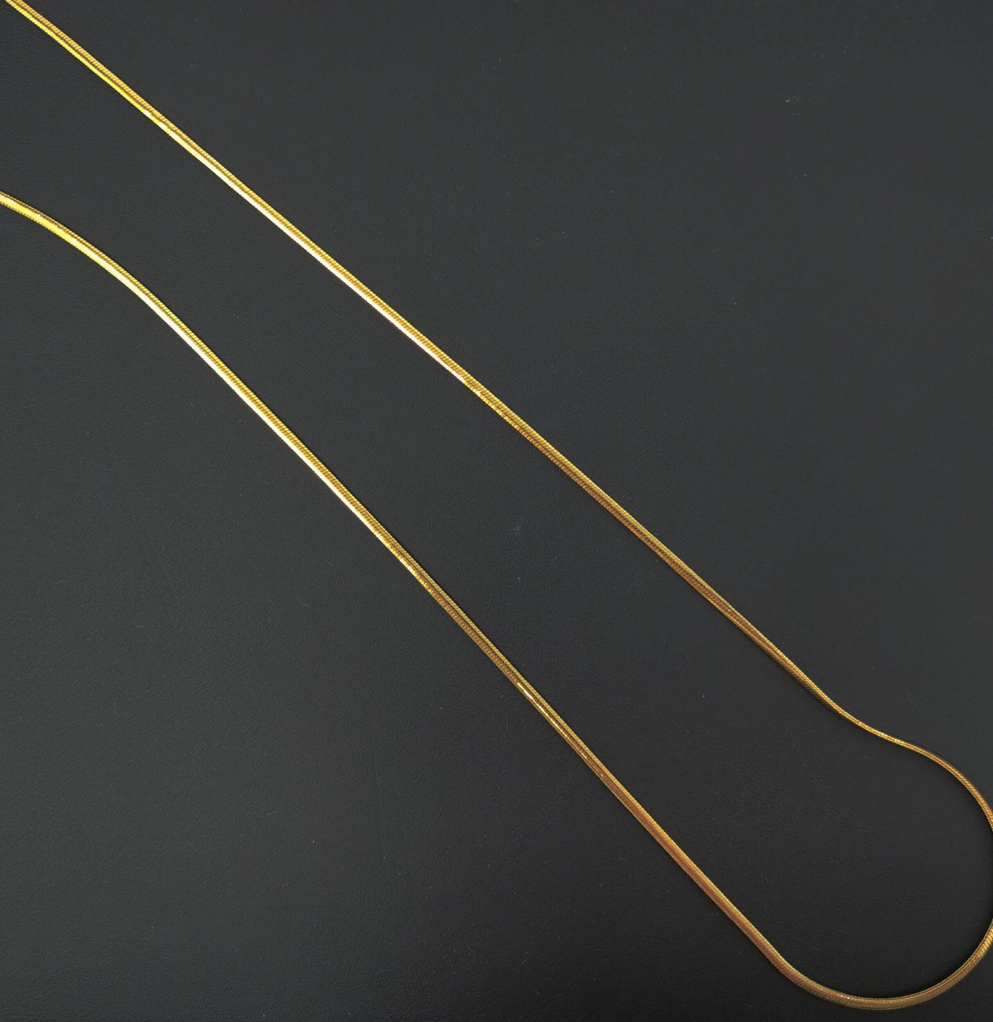 1pc 19.6'' ready to use 24k gold cocoon necklace chain, layer snake chain dainty necklace, for pendant charm necklace making, 471/295