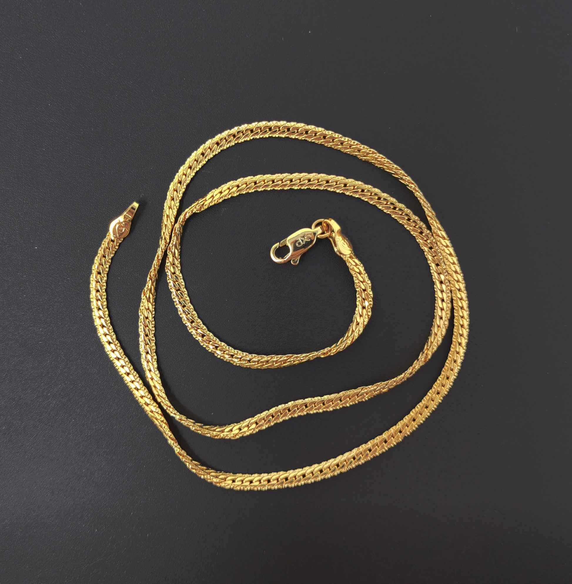 1pc 17.7'' ready to use 24k gold herringbone necklace chain, layering chain dainty necklace, for pendant charm necklace making, 526