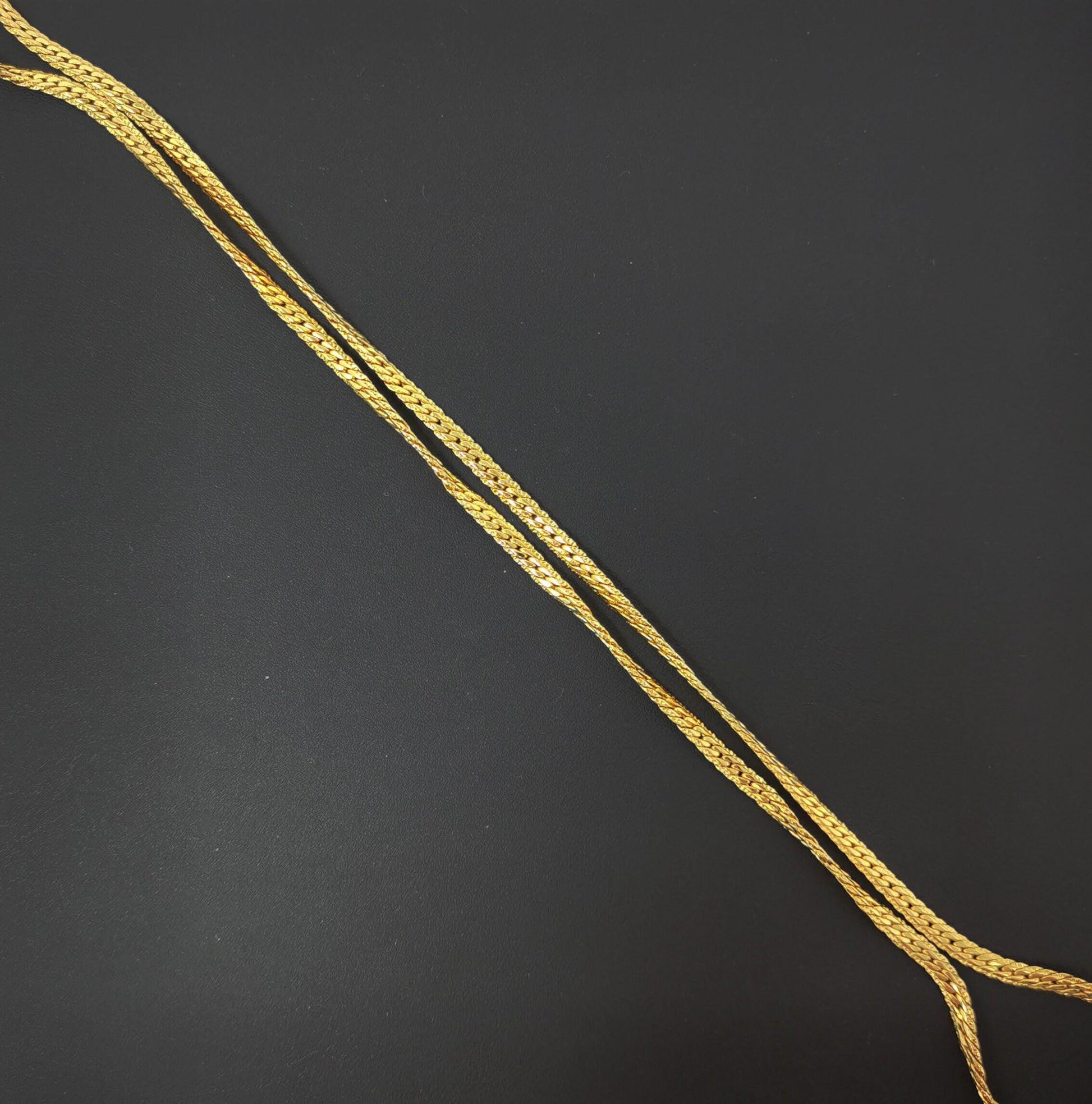 1pc 17.7'' ready to use 24k gold herringbone necklace chain, layering chain dainty necklace, for pendant charm necklace making, 526