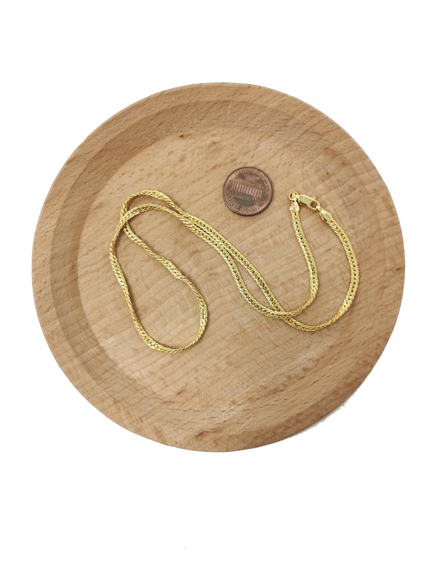 1pc 17.7'' ready to use 24k gold herringbone necklace chain, layering chain dainty necklace, for pendant charm necklace making, 526