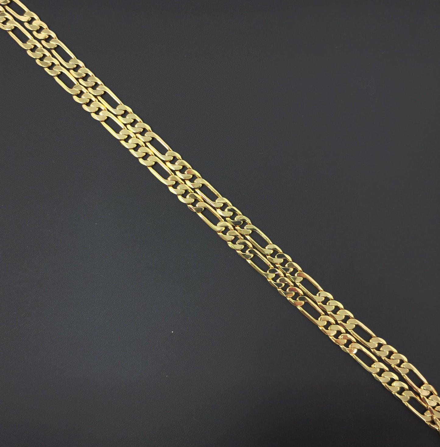 1pc 17.7'' ready to use gold figaro necklace chain, layering figaro chain dainty necklace, perfect for pendant charm necklace,ch-488