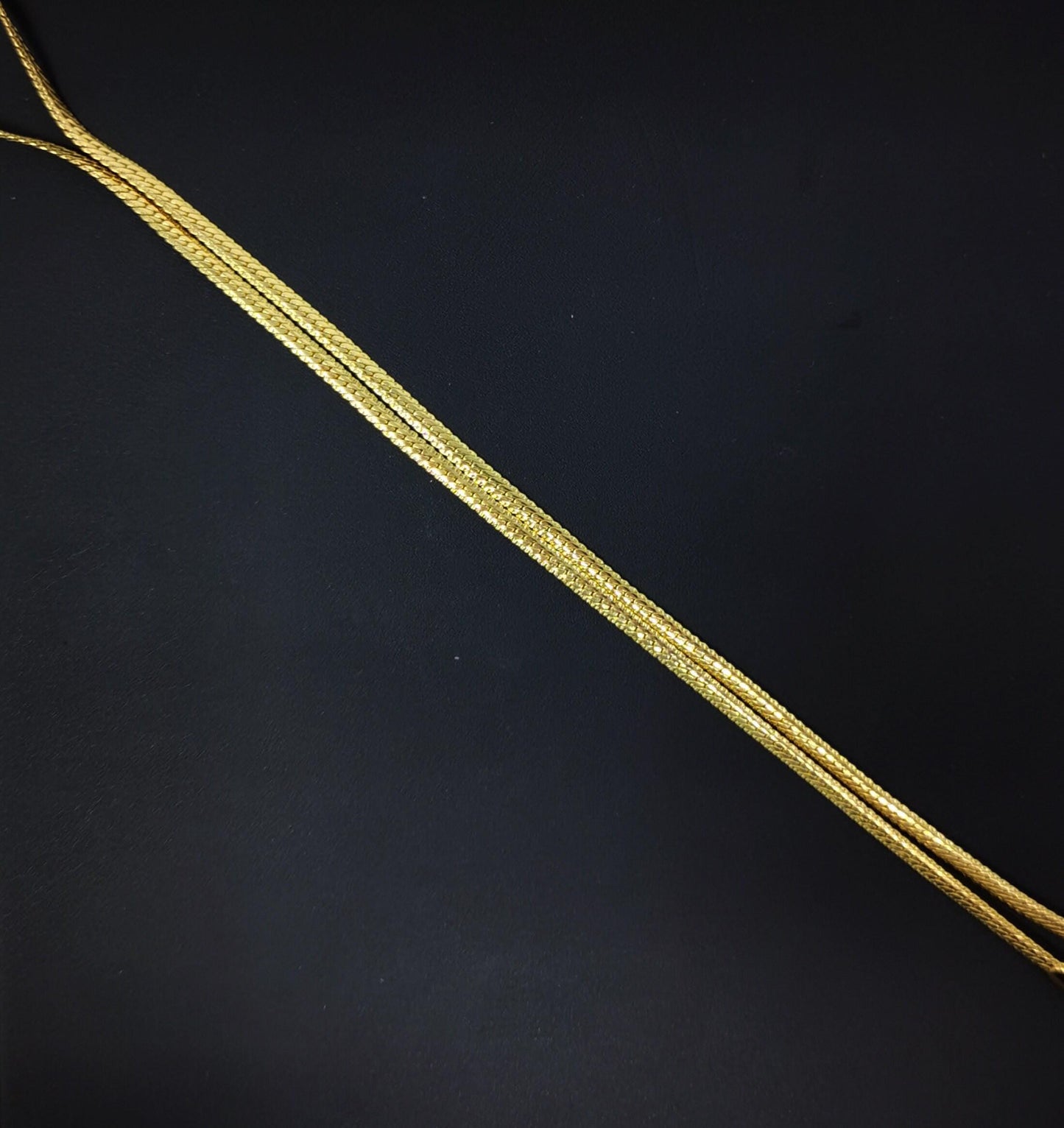 1pc 17.7'' ready to use 24k gold herringbone curb necklace chain, layer curb chain dainty necklace, for pendant necklace making, 434