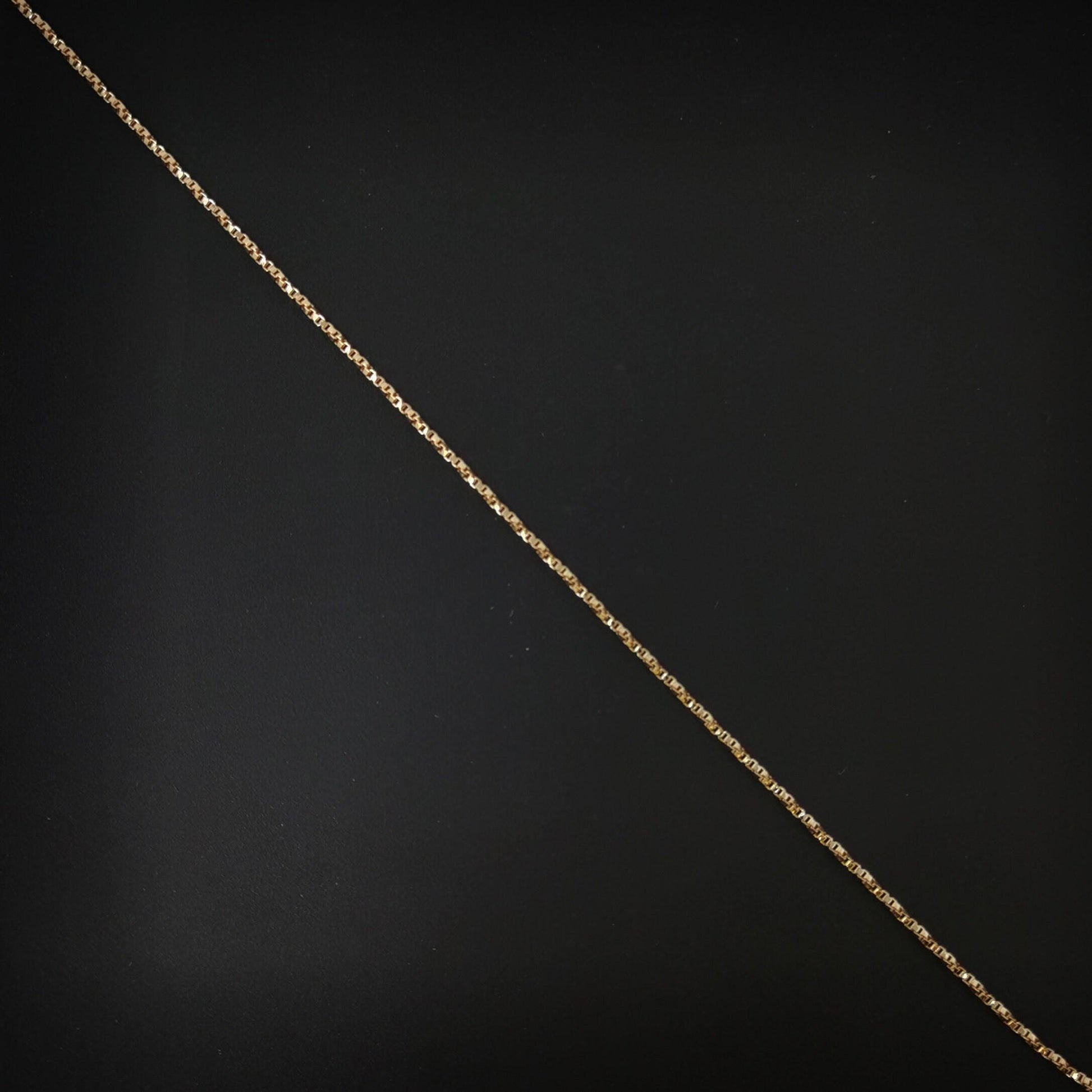 1pc 17.7'' ready to wear singapore 18k rosy gold square box chain necklace,layering dainty twist box chain for necklace jewelry making, 670
