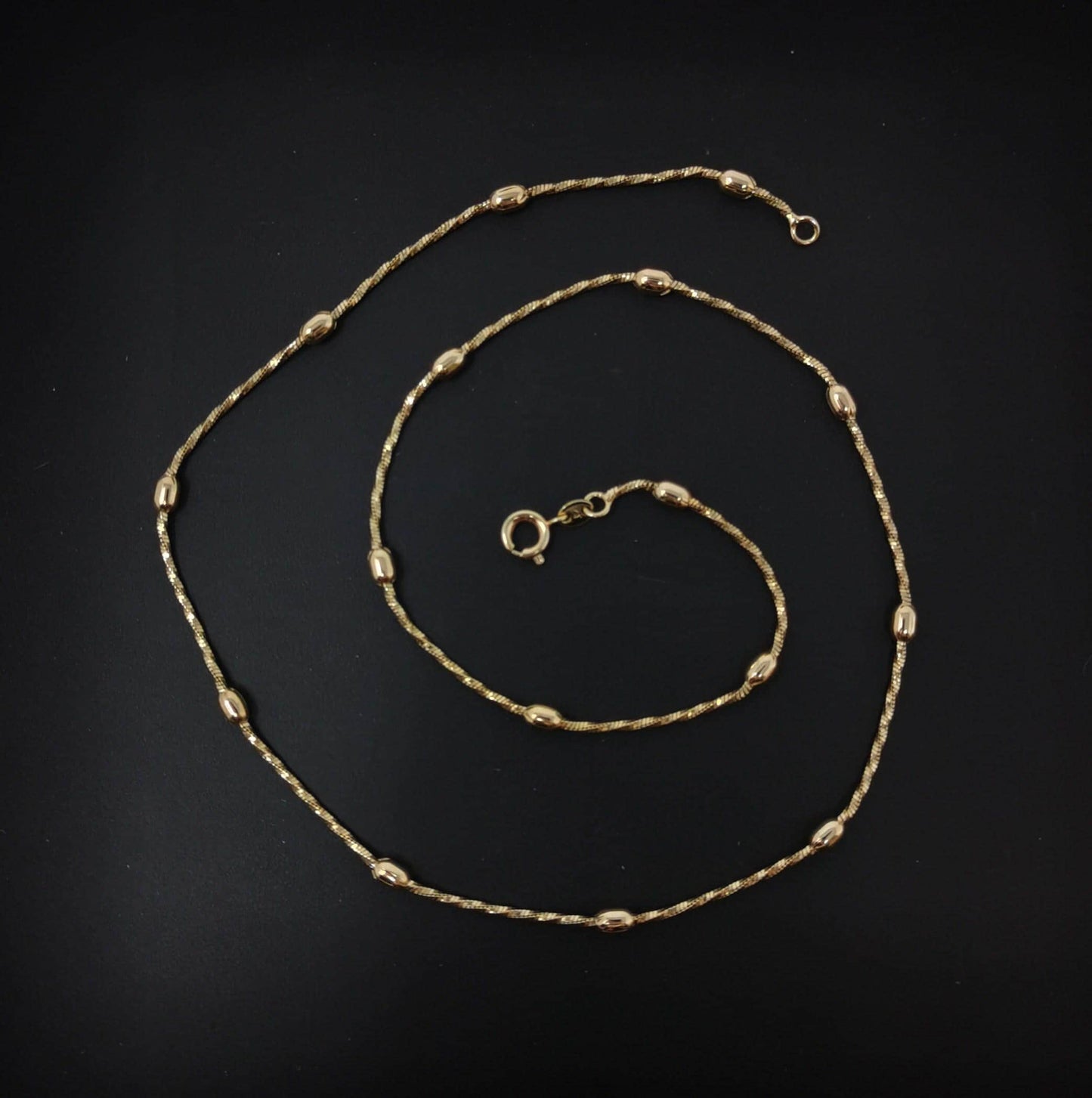 1pc 17.7'' ready to use 18k gold singapore necklace chain, layer singapore chain dainty necklace, for pendant charm necklace , 654