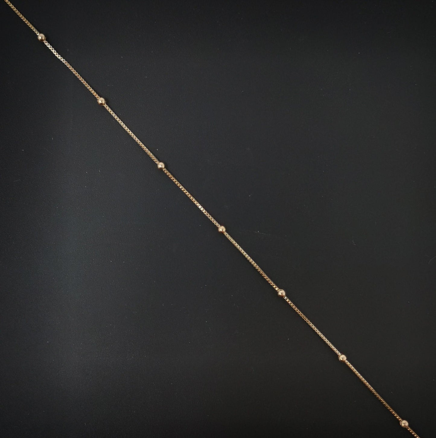 1pc 17.7'' ready to wear 18k gold square box chain necklace, layering dainty box chain for jewelry making with pendant charm, ch-649