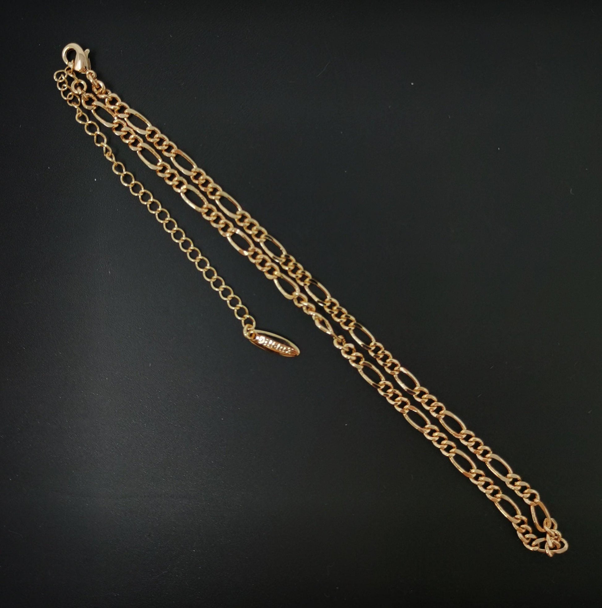 1pc 11.8'' ready to use 18k gold figaro necklace chain, layering figaro chain dainty necklace, perfect for pendant charm necklace,585