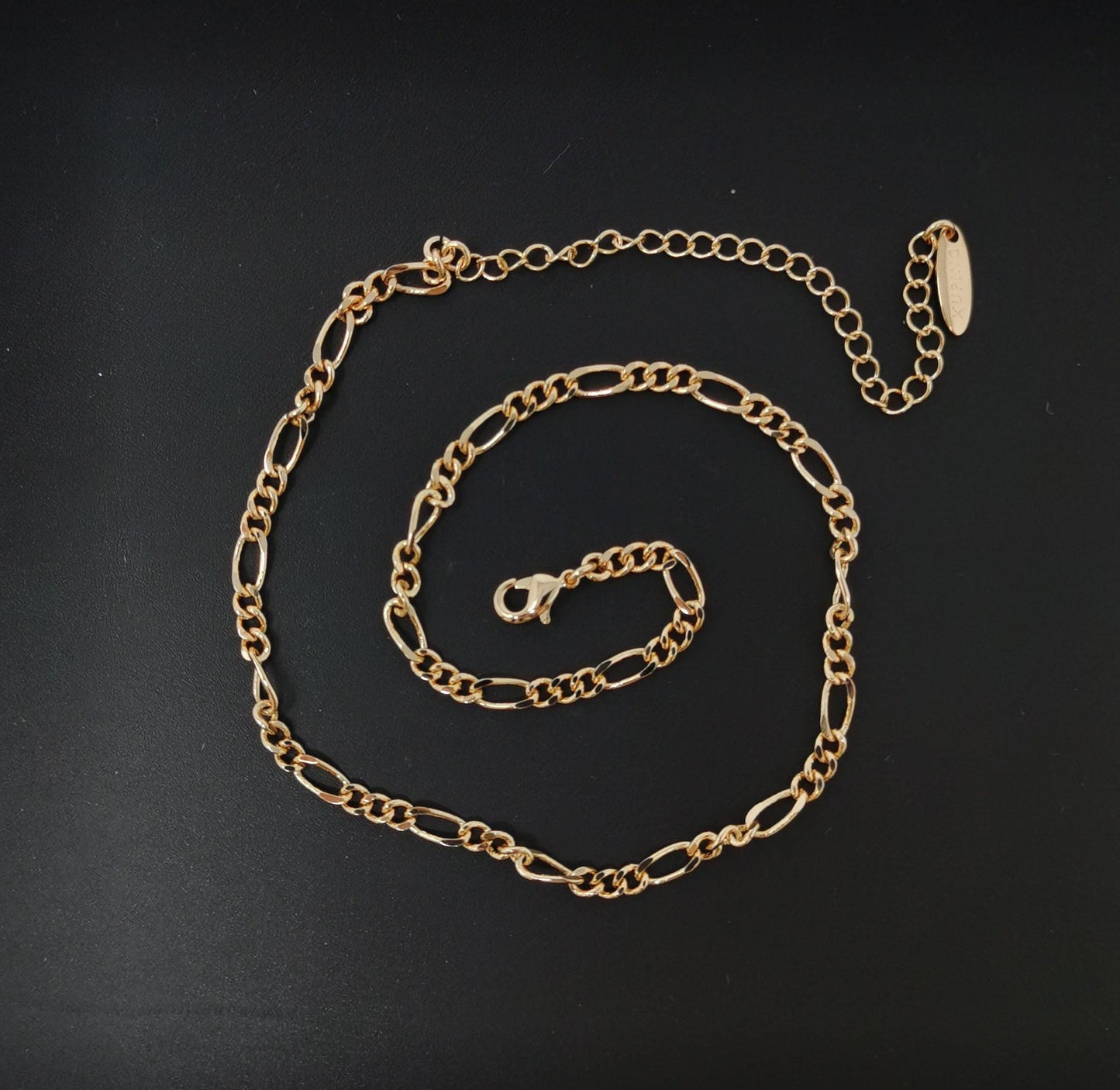 1pc 11.8'' ready to use 18k gold figaro necklace chain, layering figaro chain dainty necklace, perfect for pendant charm necklace,585