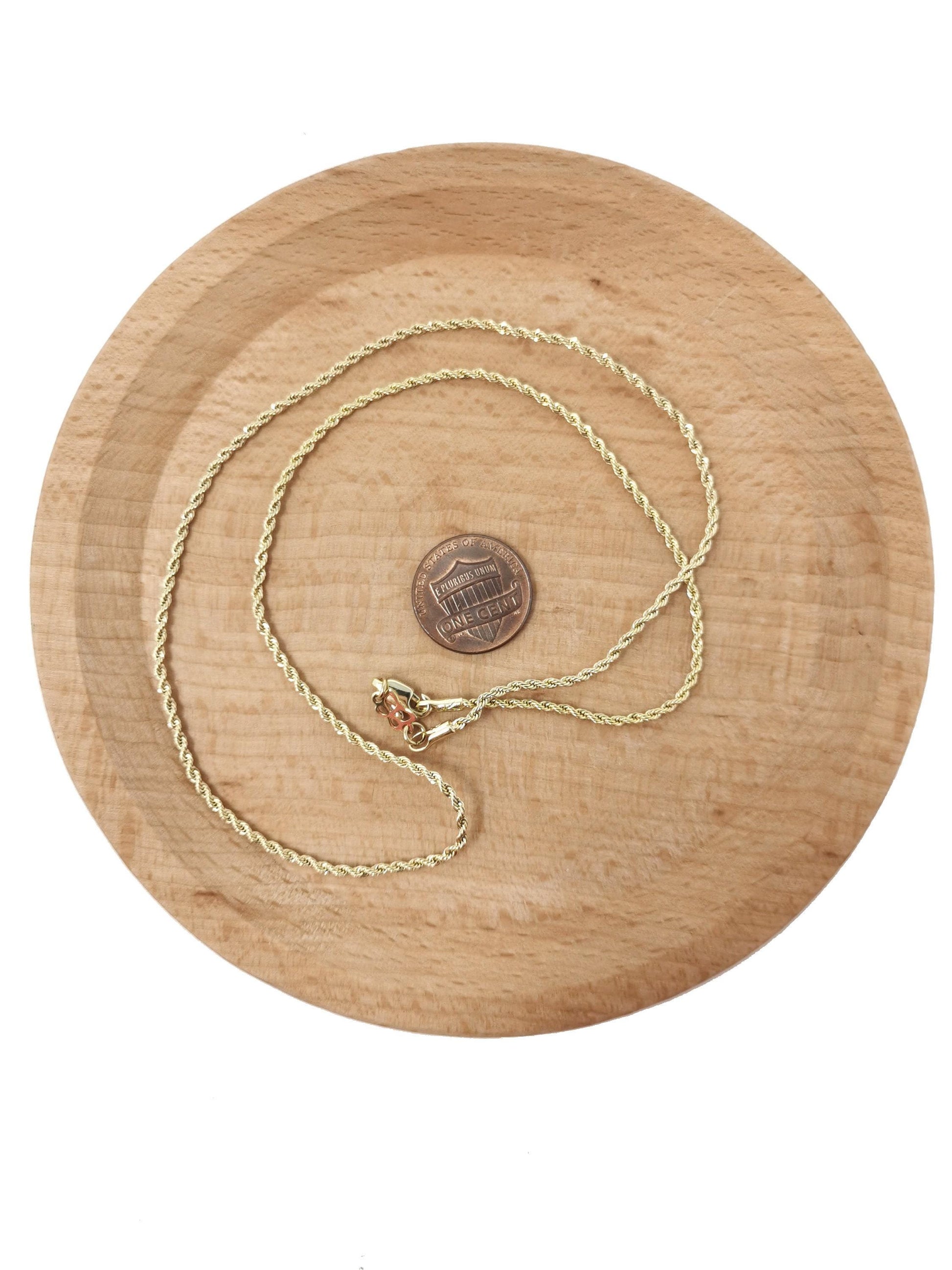 1pc 19.6'' ready to use 14k gold filled rope necklace chain, layering rope chain dainty necklace, for pendant charm necklace making, 546