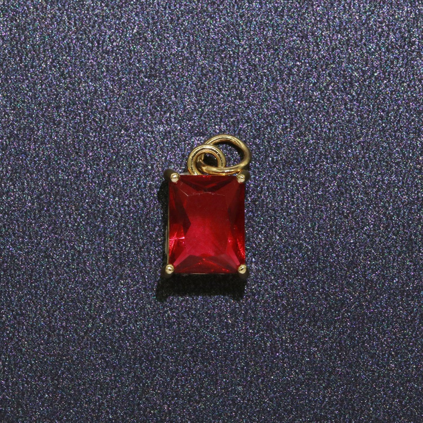 1x 14k gold filled micro pave cz geometric pendant charm emerald cut pendant charm geometric diy jewelry 10.2x7.3mm chgf 415