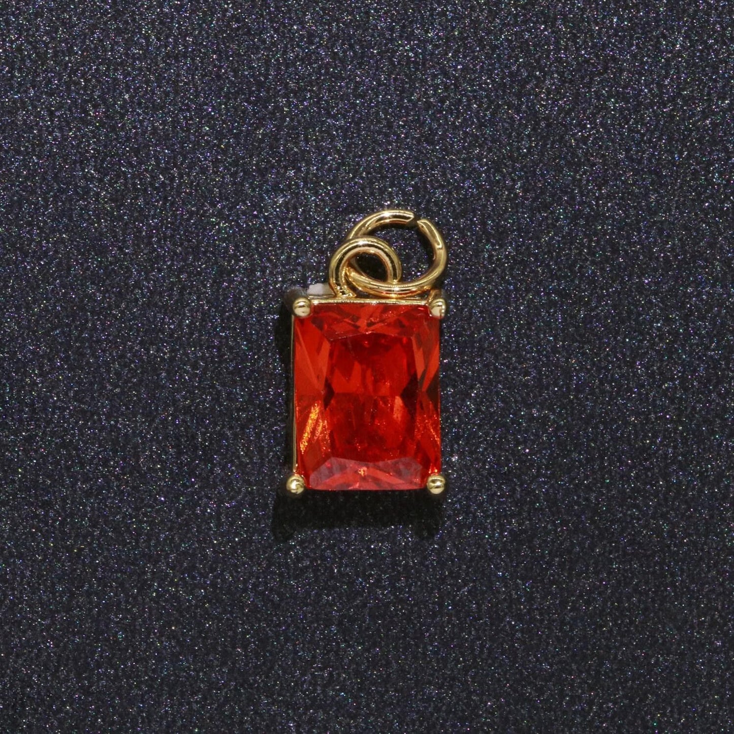 1x 14k gold filled micro pave cz geometric pendant charm emerald cut pendant charm geometric diy jewelry 10.2x7.3mm chgf 415