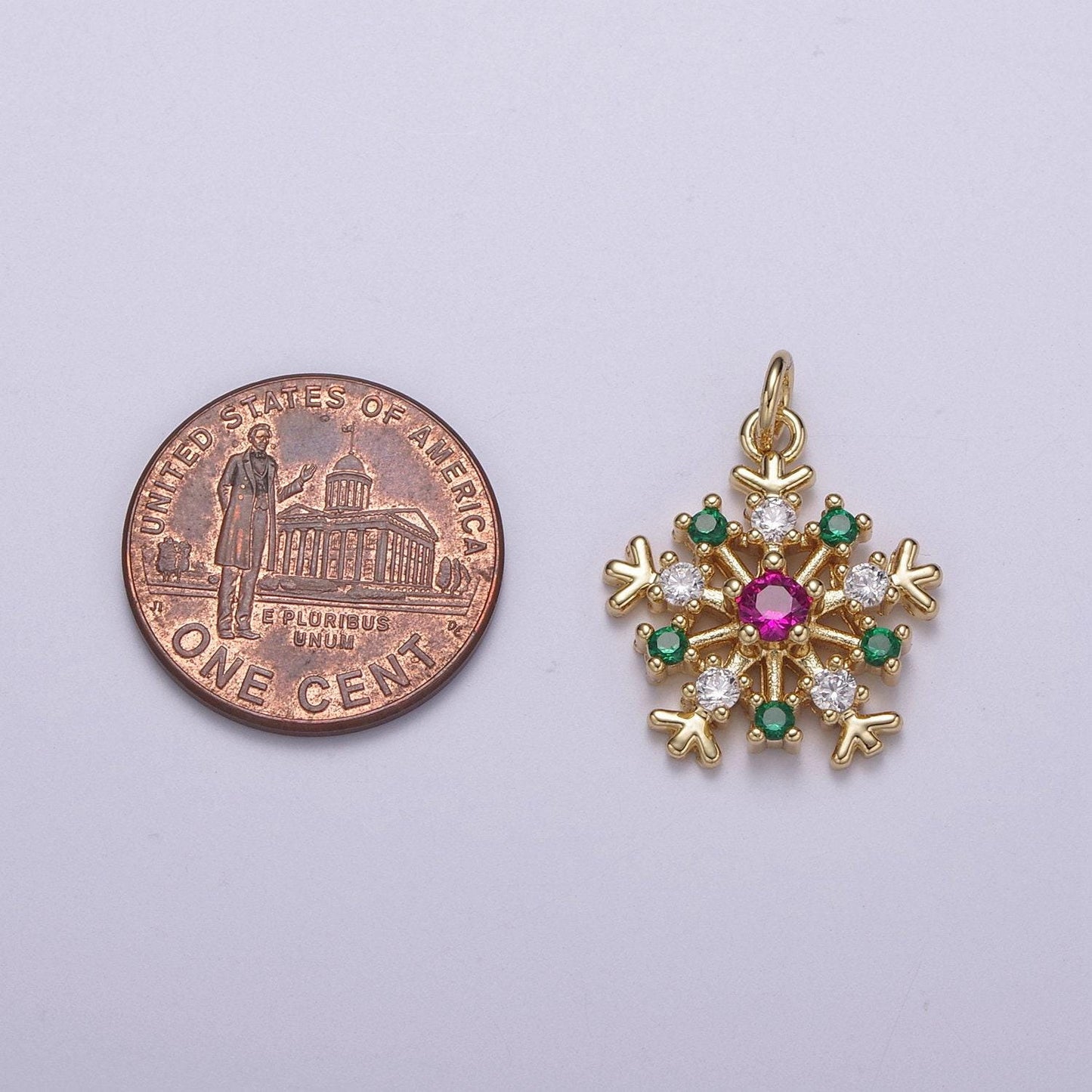 1pc white gold micro pave cz snowflake pendant charm,holiday color snowflake pendant charm, cz gold pendant, for diy jewelry c-304, c-305