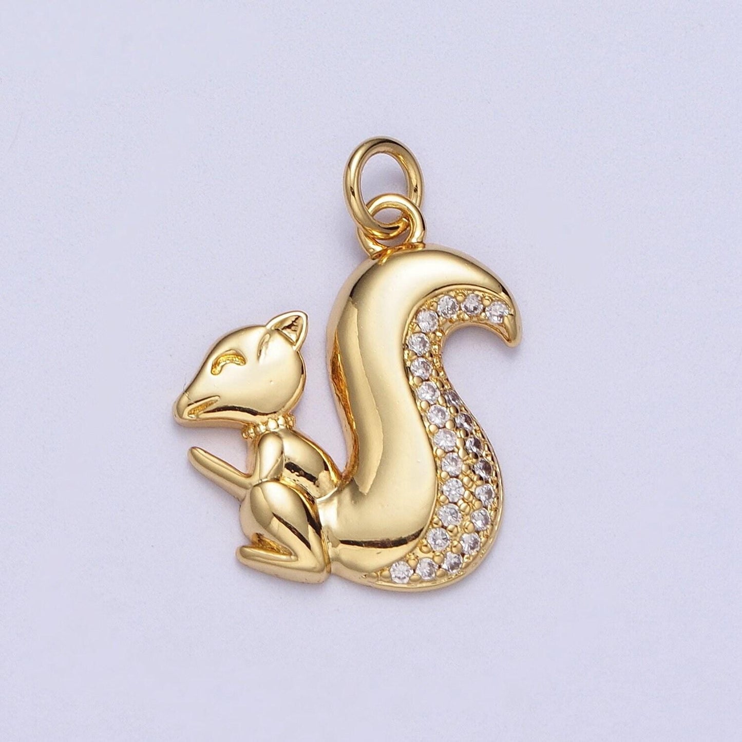 Gold squirrel charm, squirrel pendant, nature charm, animal charm silver chipmunk charm, woodland jewelry inspired c278