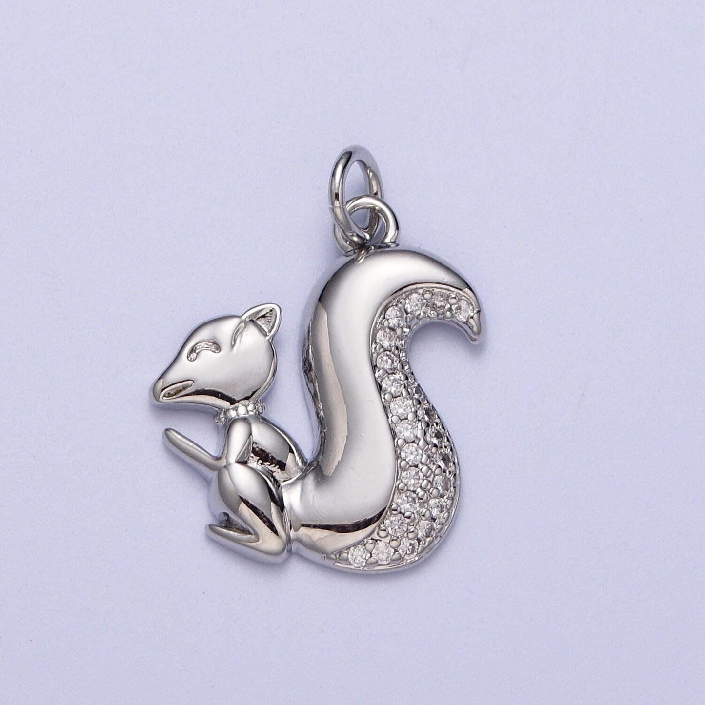 Gold squirrel charm, squirrel pendant, nature charm, animal charm silver chipmunk charm, woodland jewelry inspired c278
