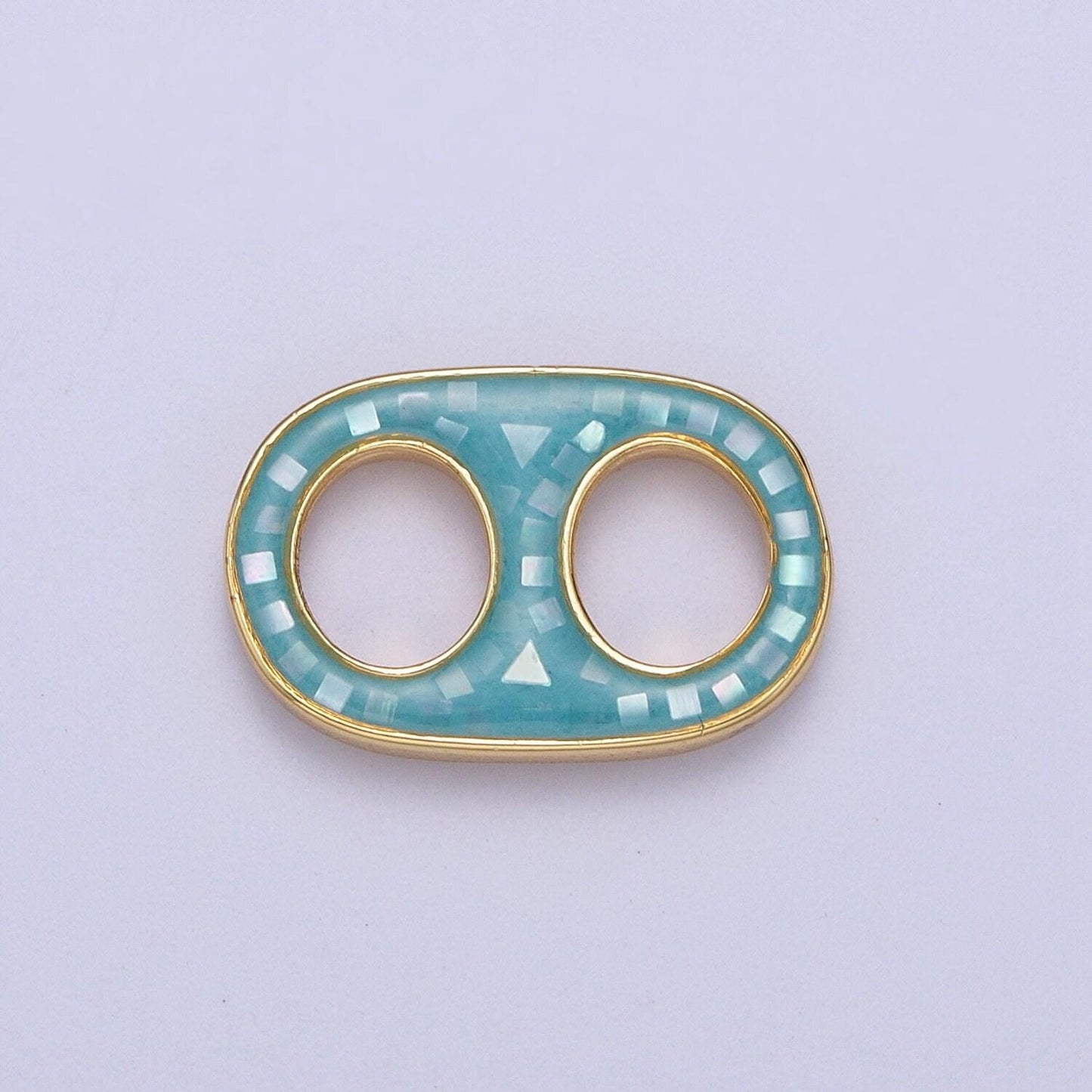14k gold filled soda tab, pull tab, can tab pendant charm for necklace wholesale pendants green white pink blue abalone shell charm c244