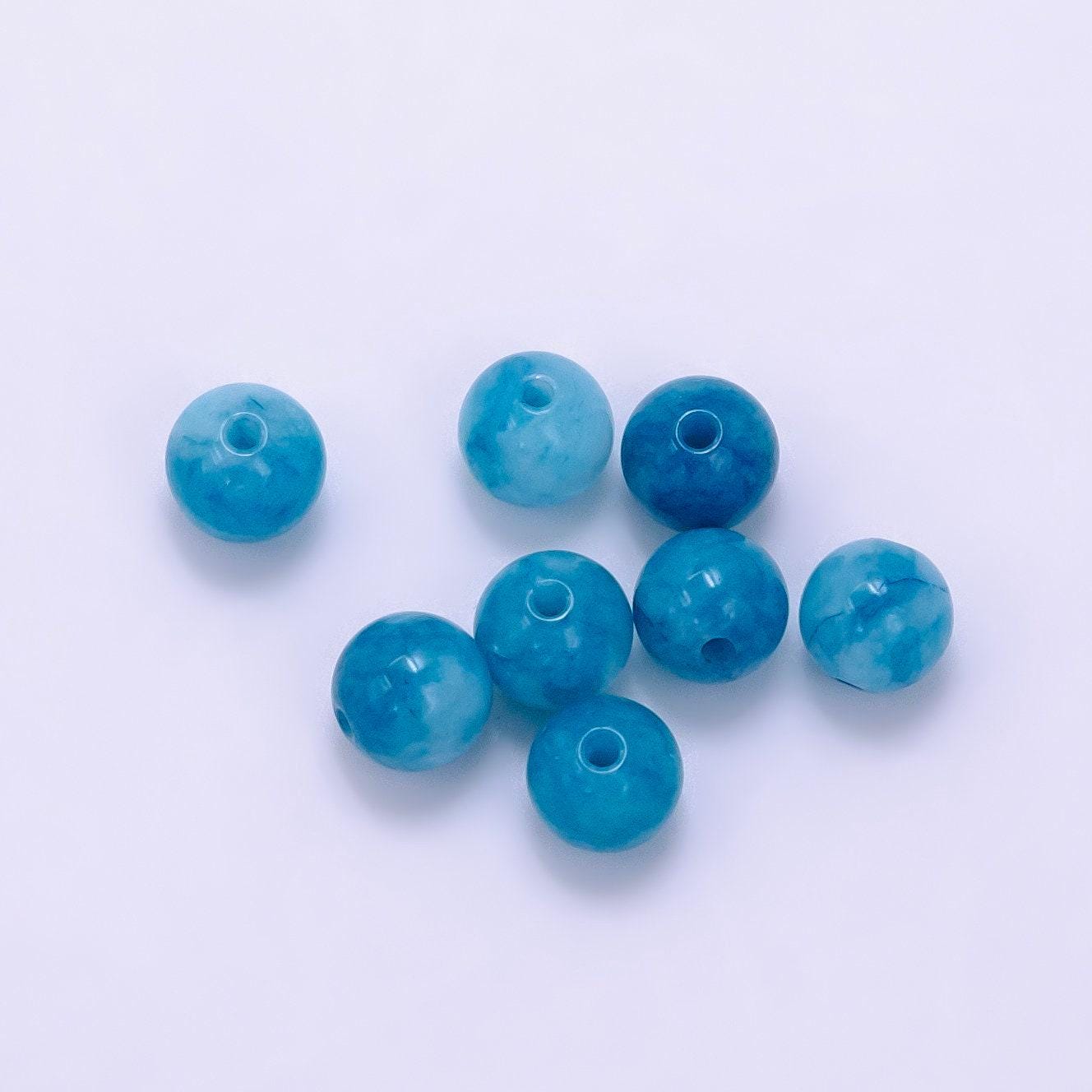 Agate beads dyed color round gemstone beads 6mm b913